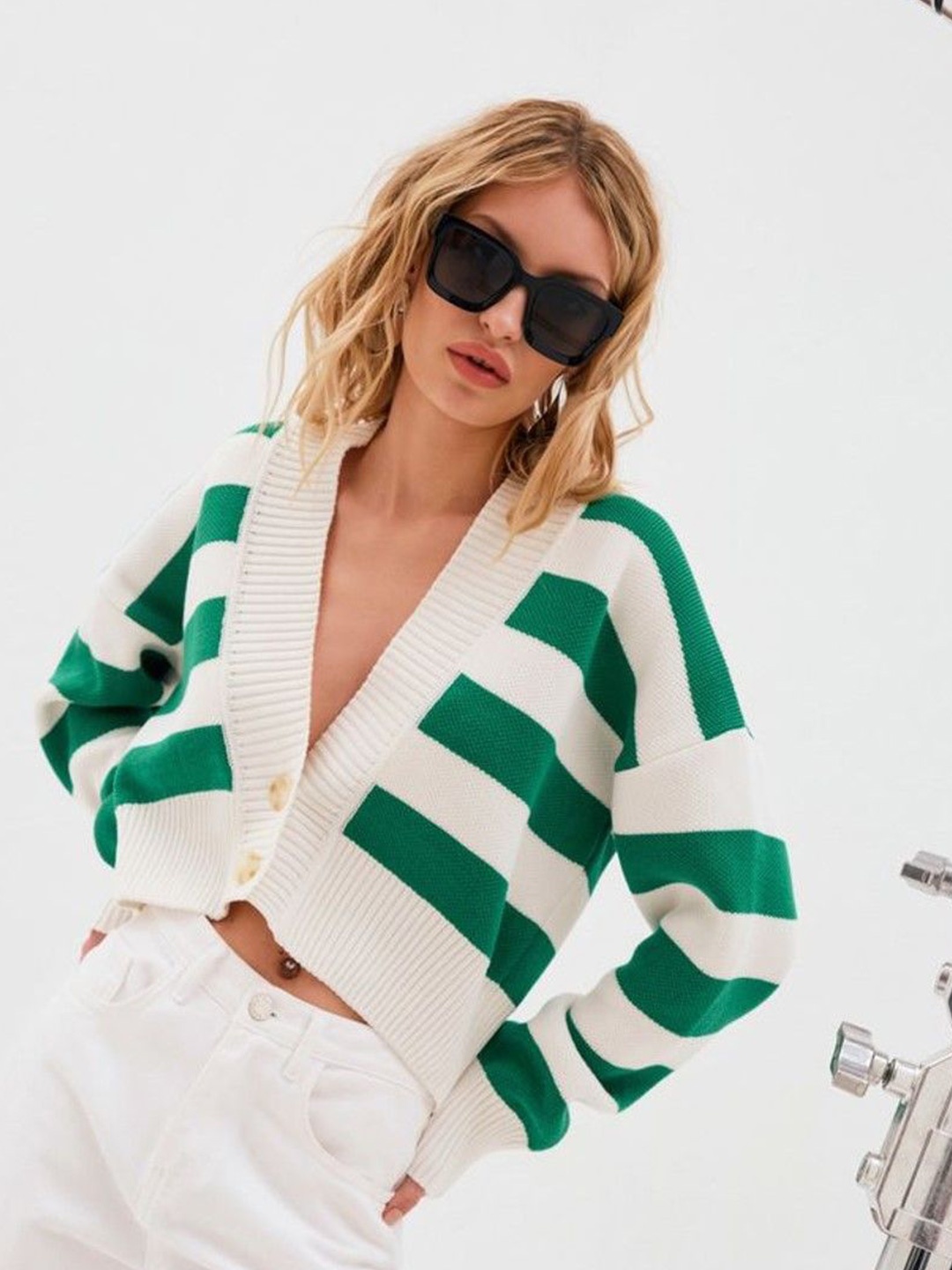 

StyleCast Striped Wrap Top, Green