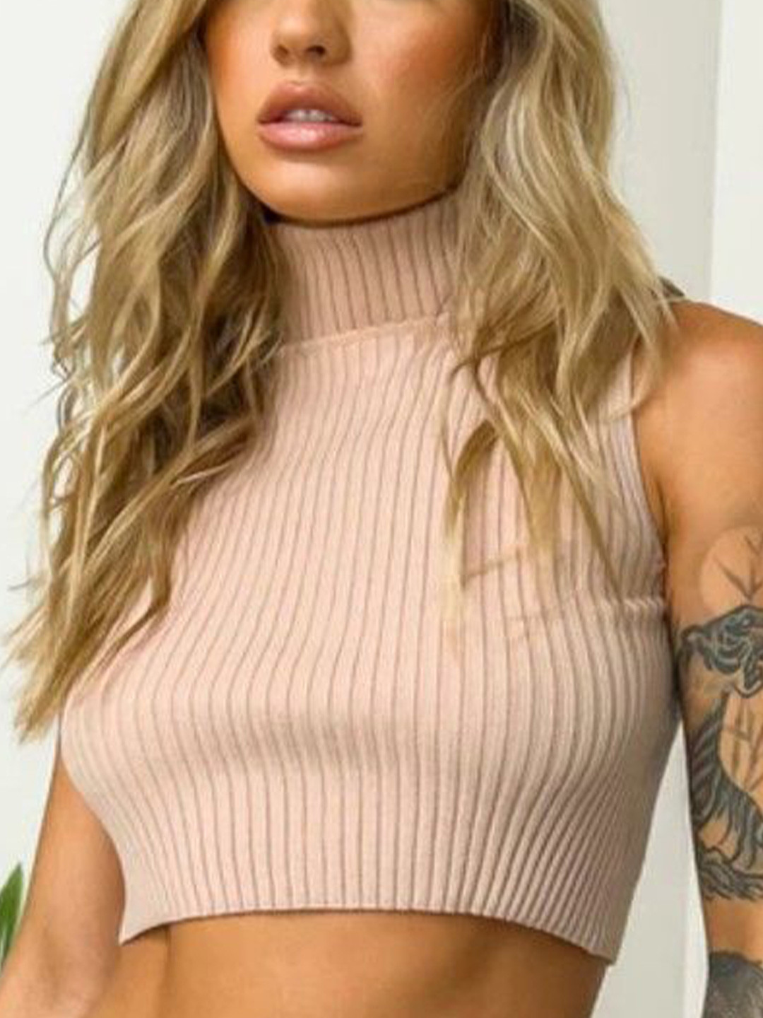 

StyleCast Striped Top, Beige