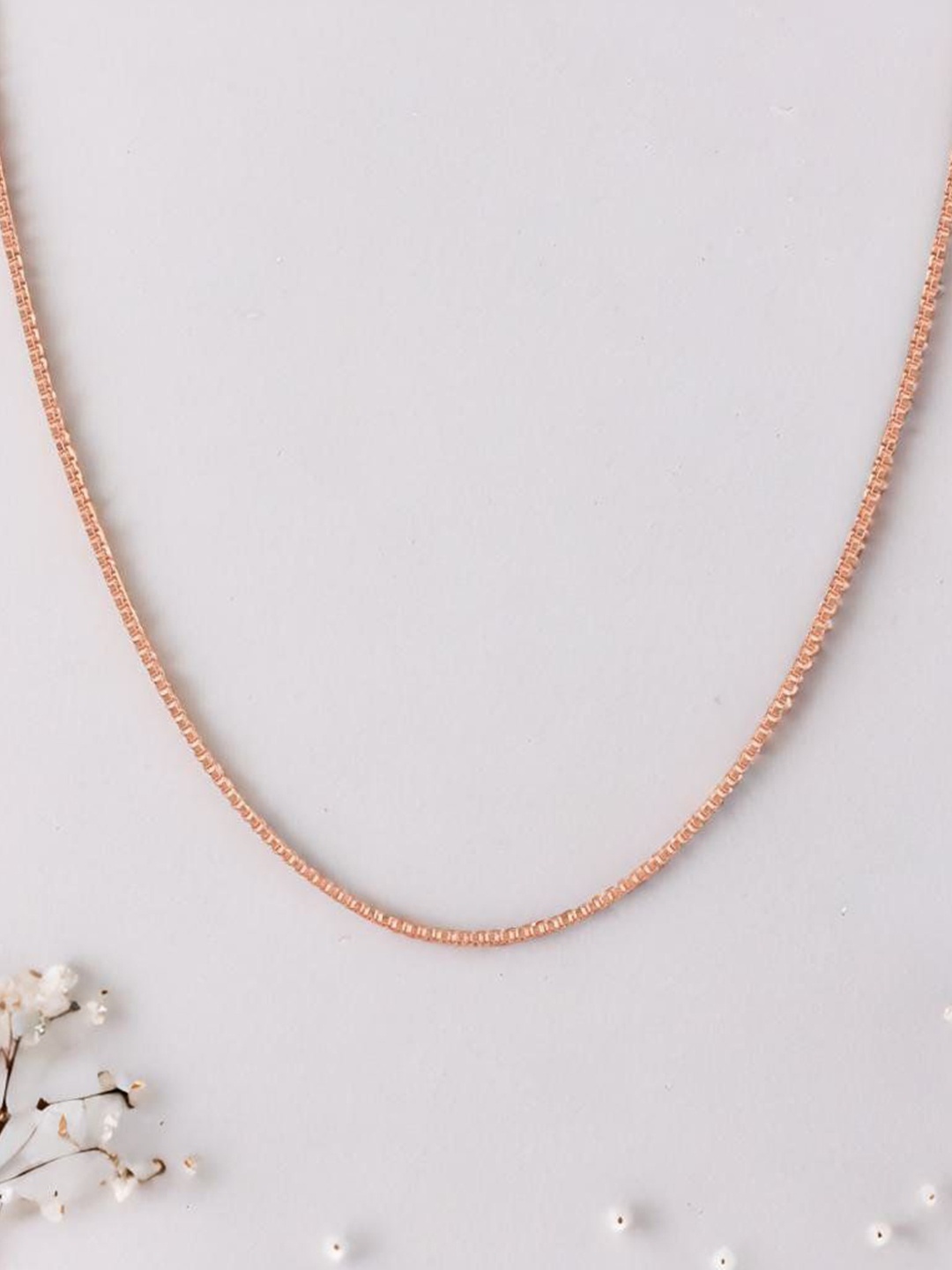 

Zavya Men 925 Sterling Silver Rose Gold-Plated Chain