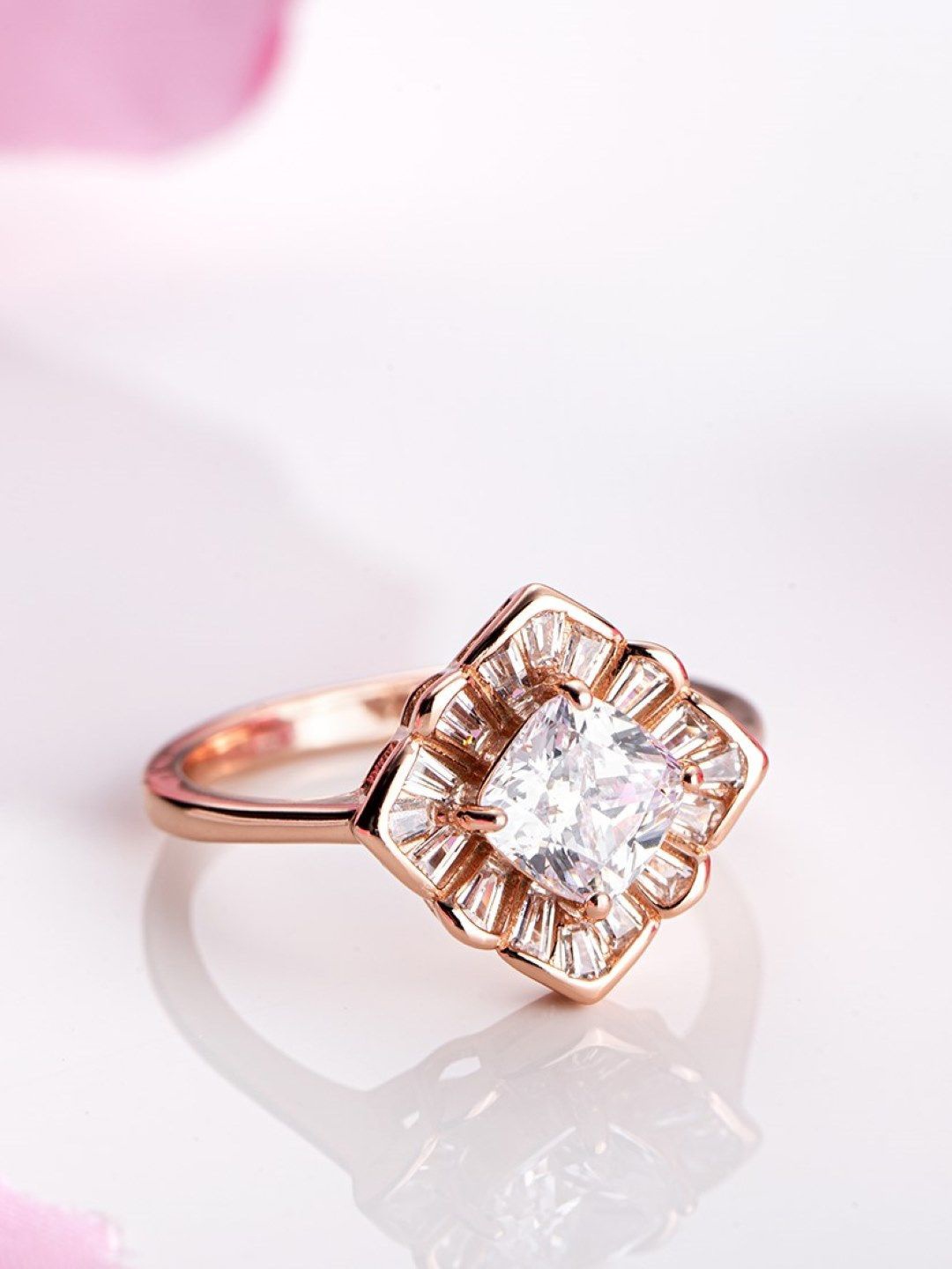 

Zavya 925 Pure Sterling Silver Ring, Rose gold
