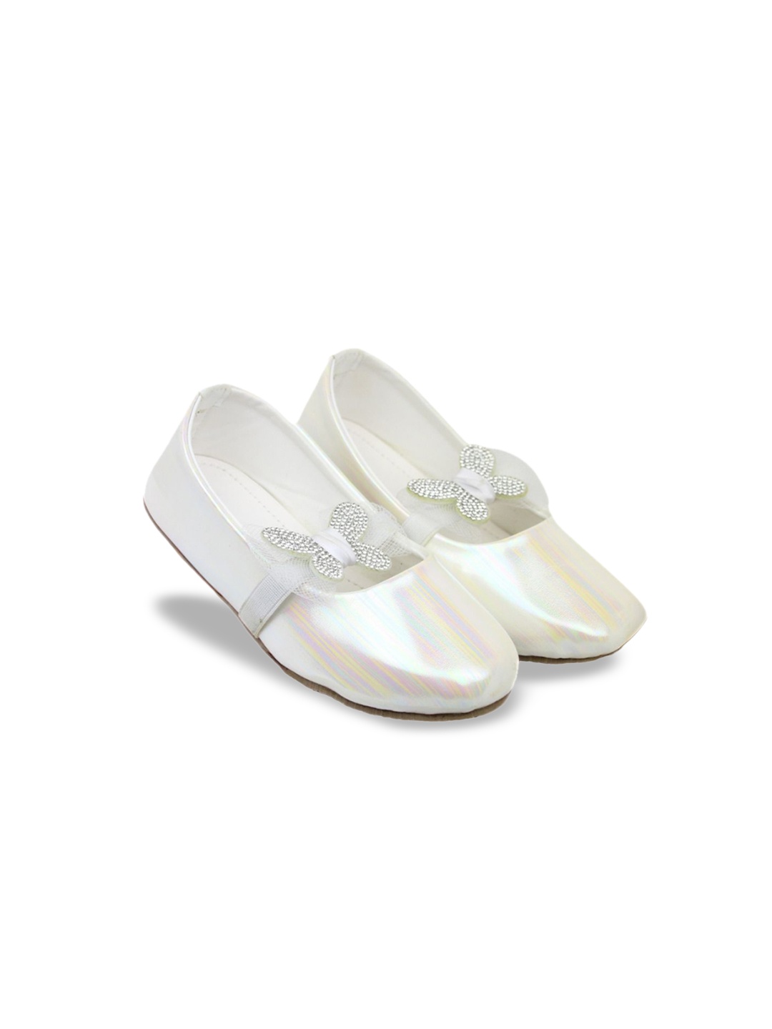 

BAESD Girls Ballerinas with Bows Flats, White
