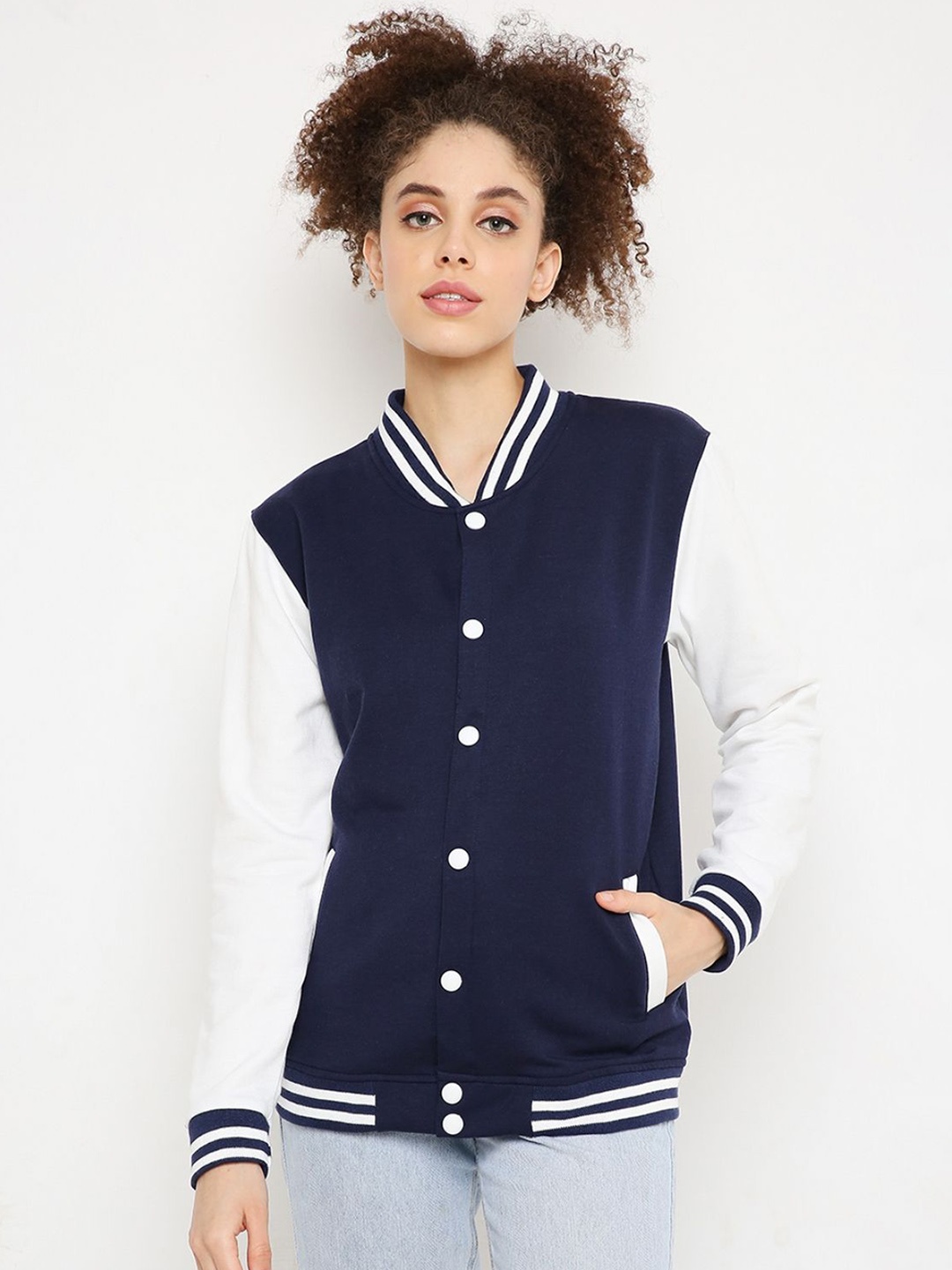 

Be Savage Women Windcheater and Water Resistant Bomber Jacket, Navy blue