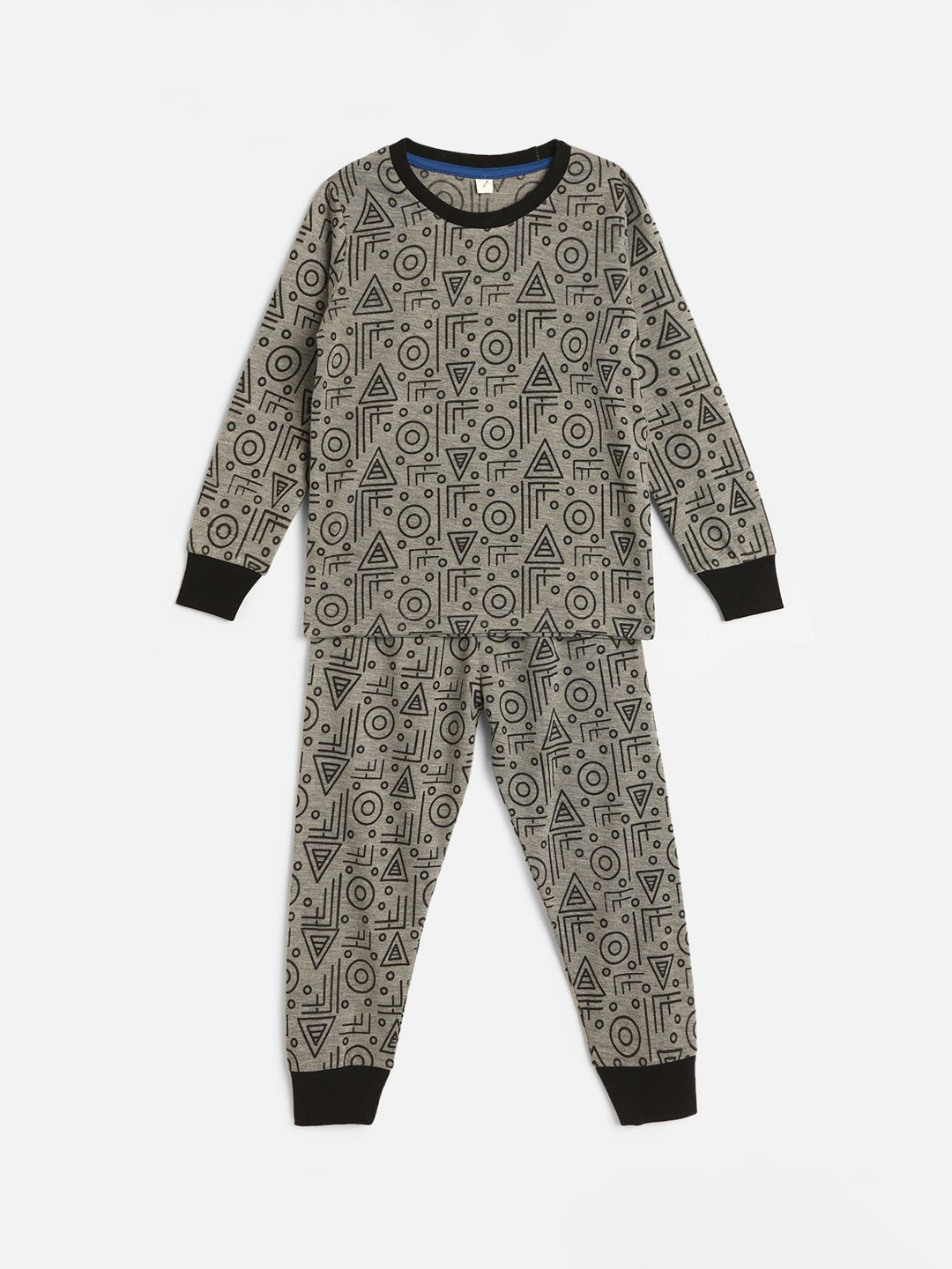

HERE&NOW Boys Printed Night suit, Grey