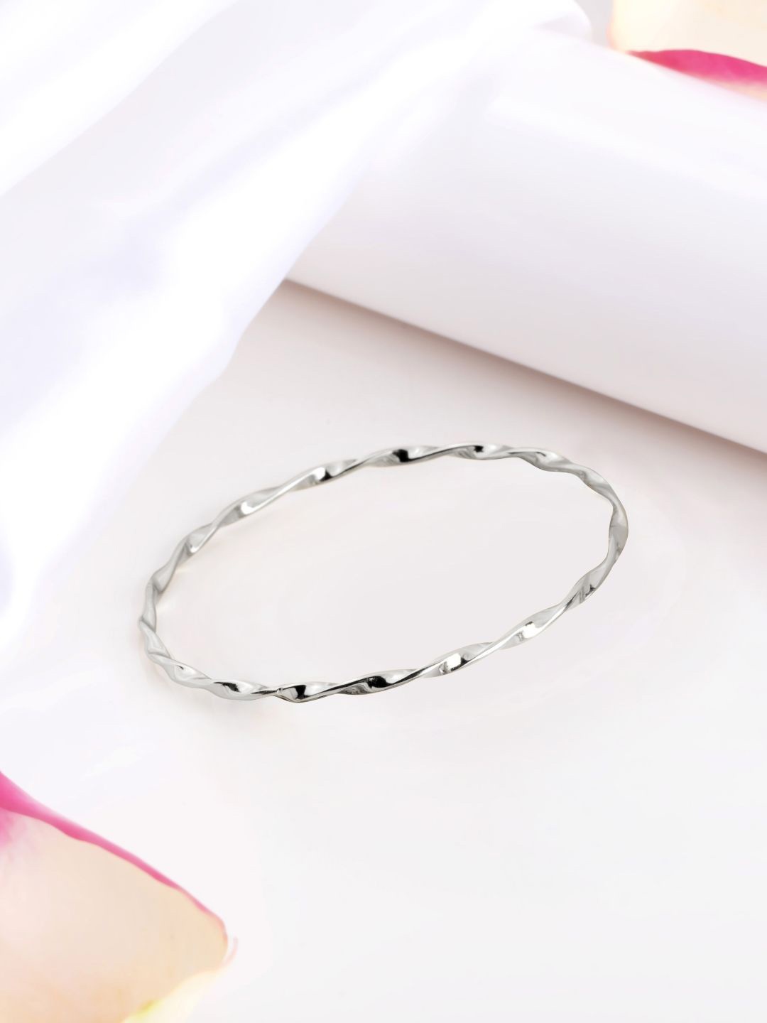 

Zavya 925 Pure-Silver Rhodium Plated Bangle