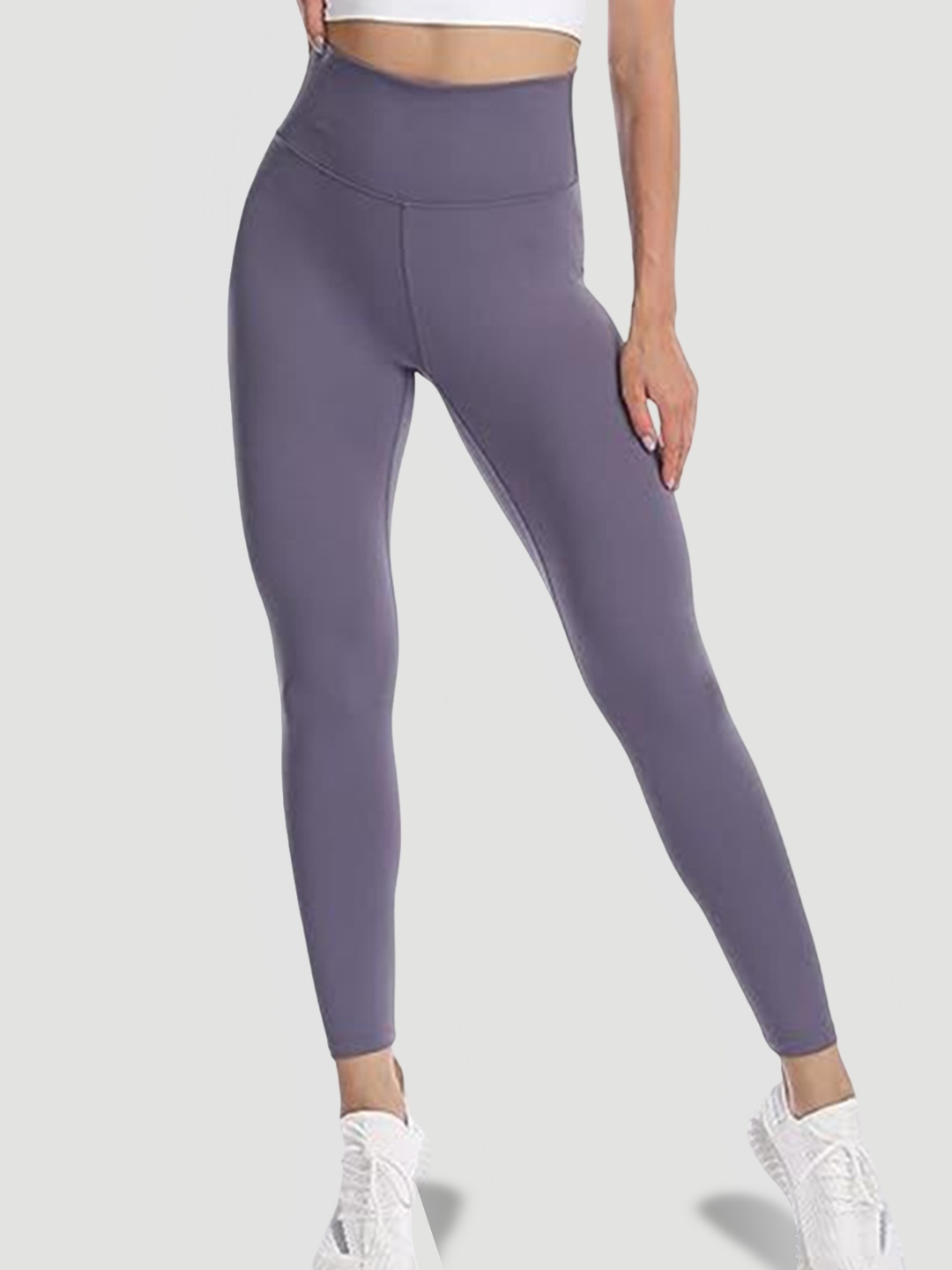 

Alexvyan Women Slim Fit Ankle-Length Gym Tights, Purple