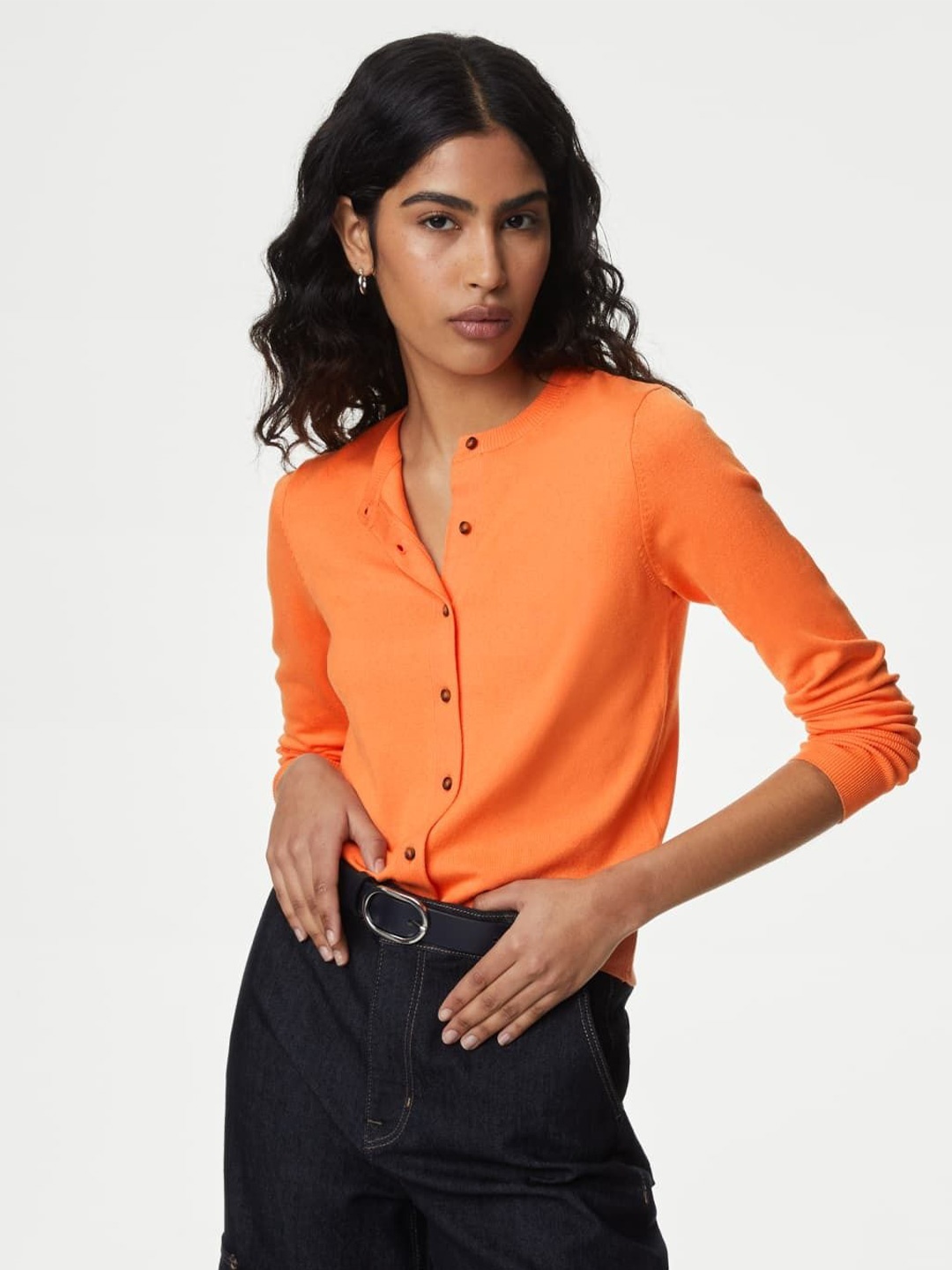 

Marks & Spencer Women Cardigan, Orange