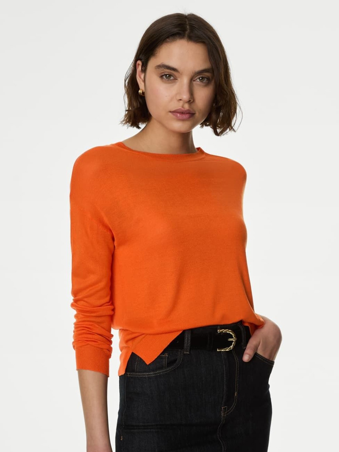 

Marks & Spencer Women Pullover, Orange