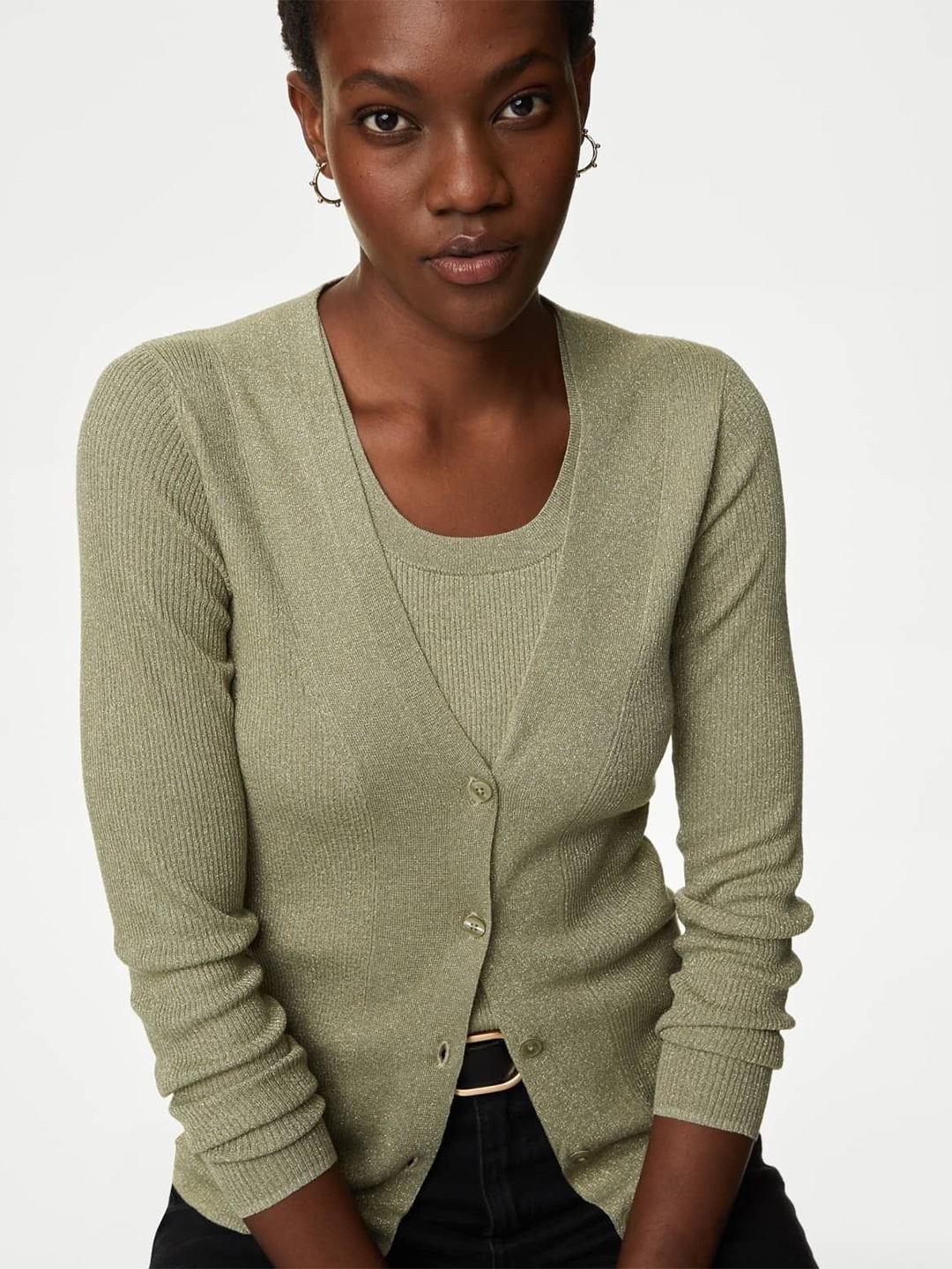 

Marks & Spencer Women Cardigan, Khaki