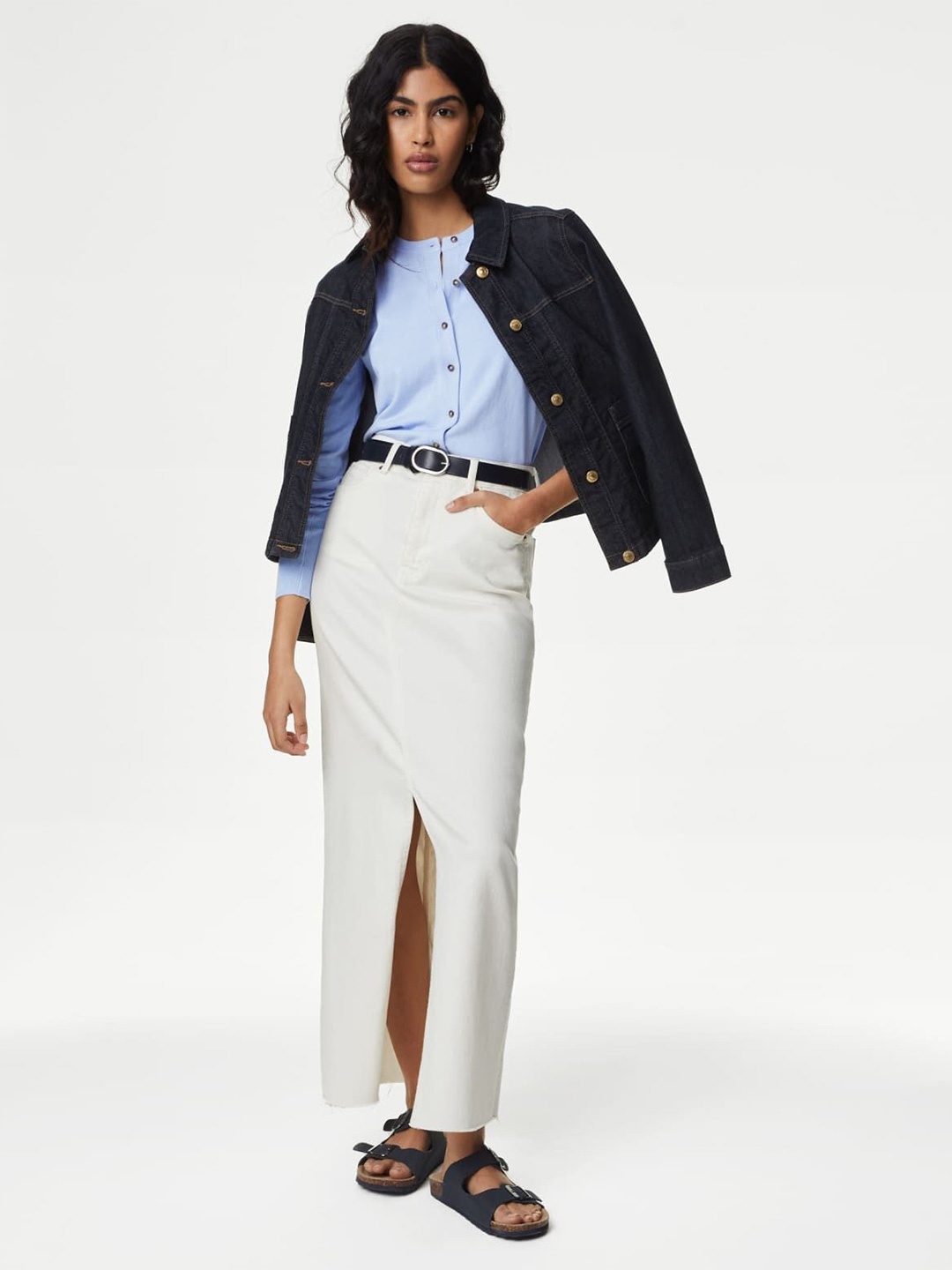 

Marks & Spencer Women Cardigan, Blue