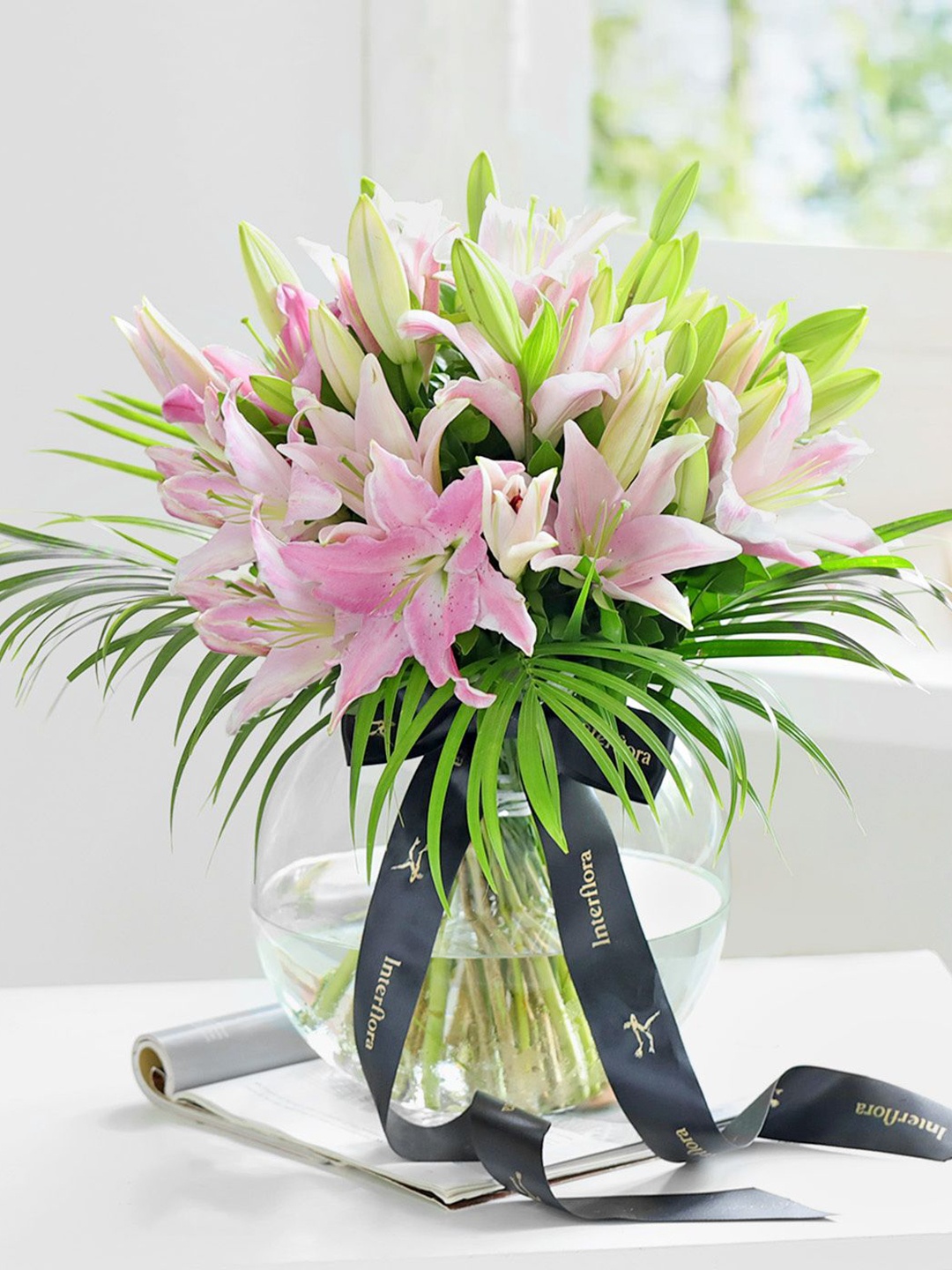 

Interflora 16-Pcs Lily Fresh Flowers Bouquet, Pink