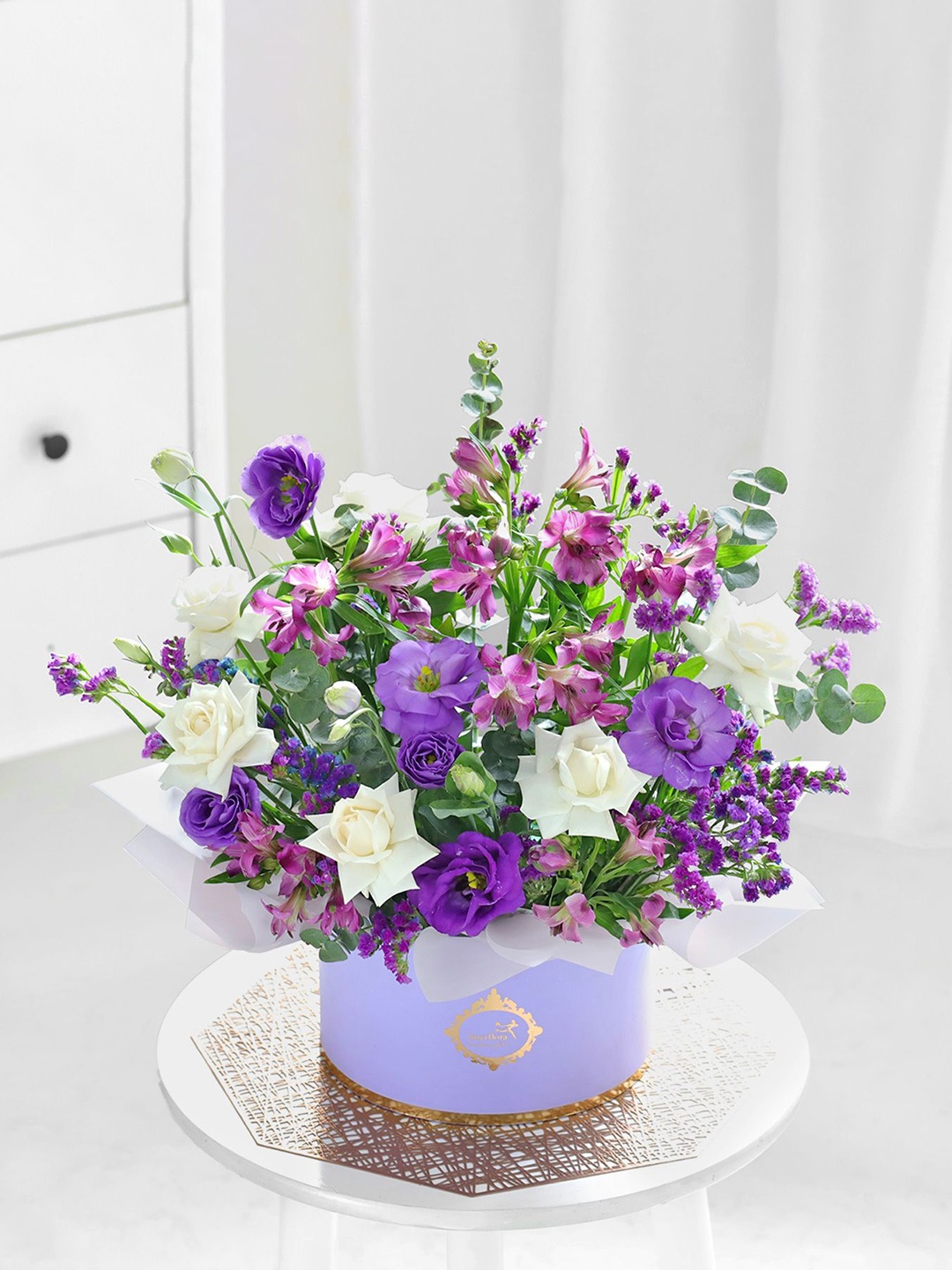Interflora The Royal Garden Fresh Flowers Bouquet, Purple