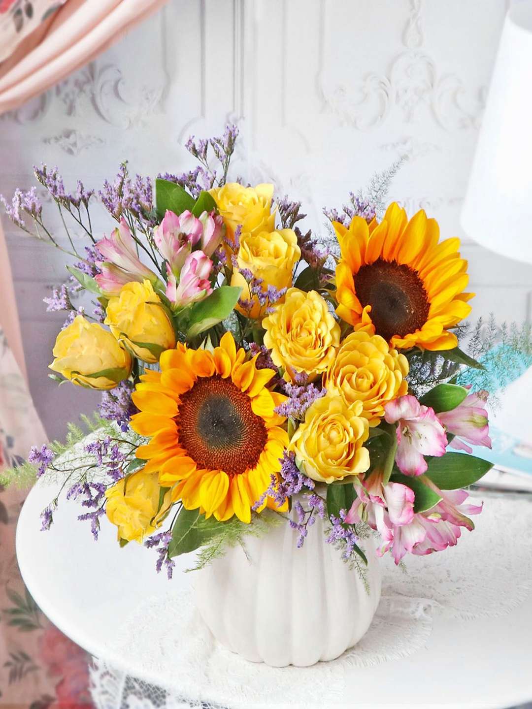 

Interflora Mixed Fresh Flowers In Vase, Yellow