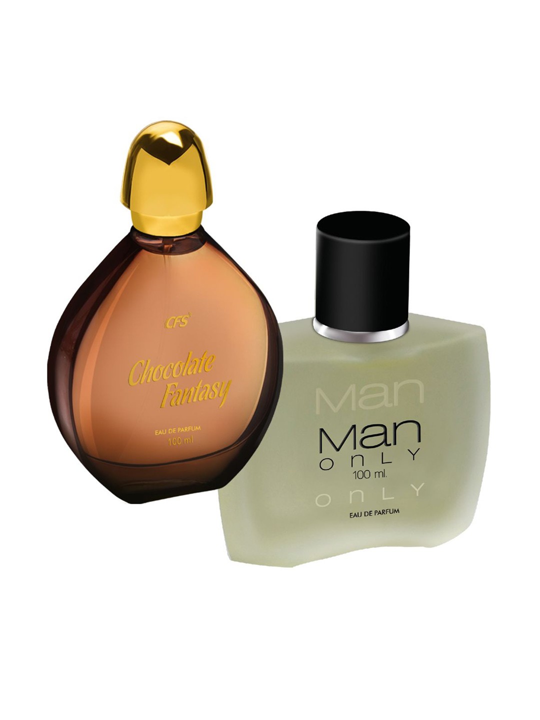 

CFS Set Of Chocolate Fantasy & Man Only Long Lasting Eau De Parfum - 100ml Each, Brown