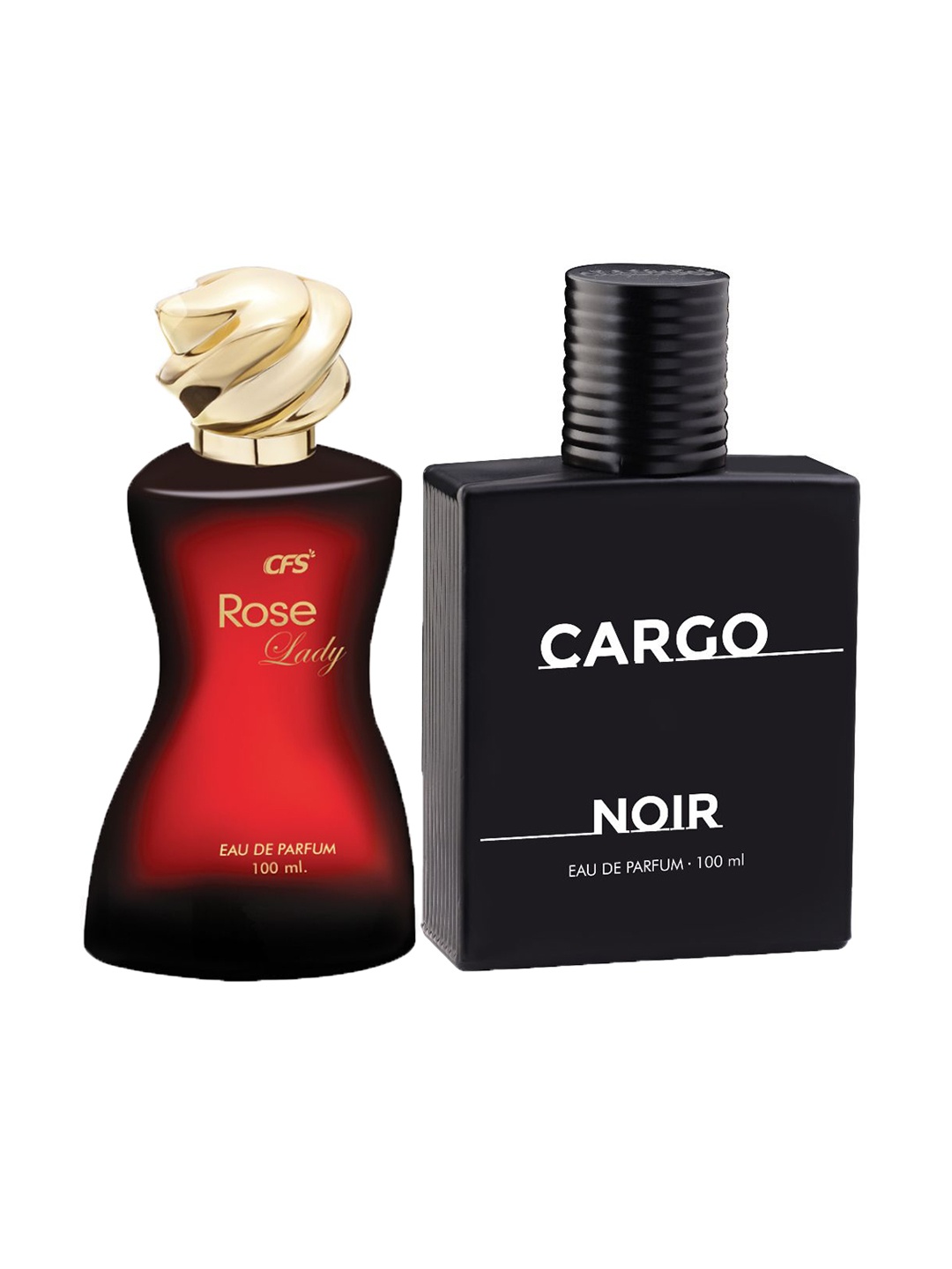 

CFS Set Of Rose Lady & Cargo Noir Long Lasting Eau De Parfum - 100ml Each, Red