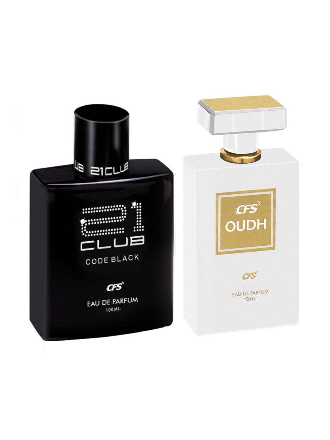 

CFS 21 Club Code Black & Oudh White Set Of 2 Long Lasting Eau De Parfum - 100ml Each