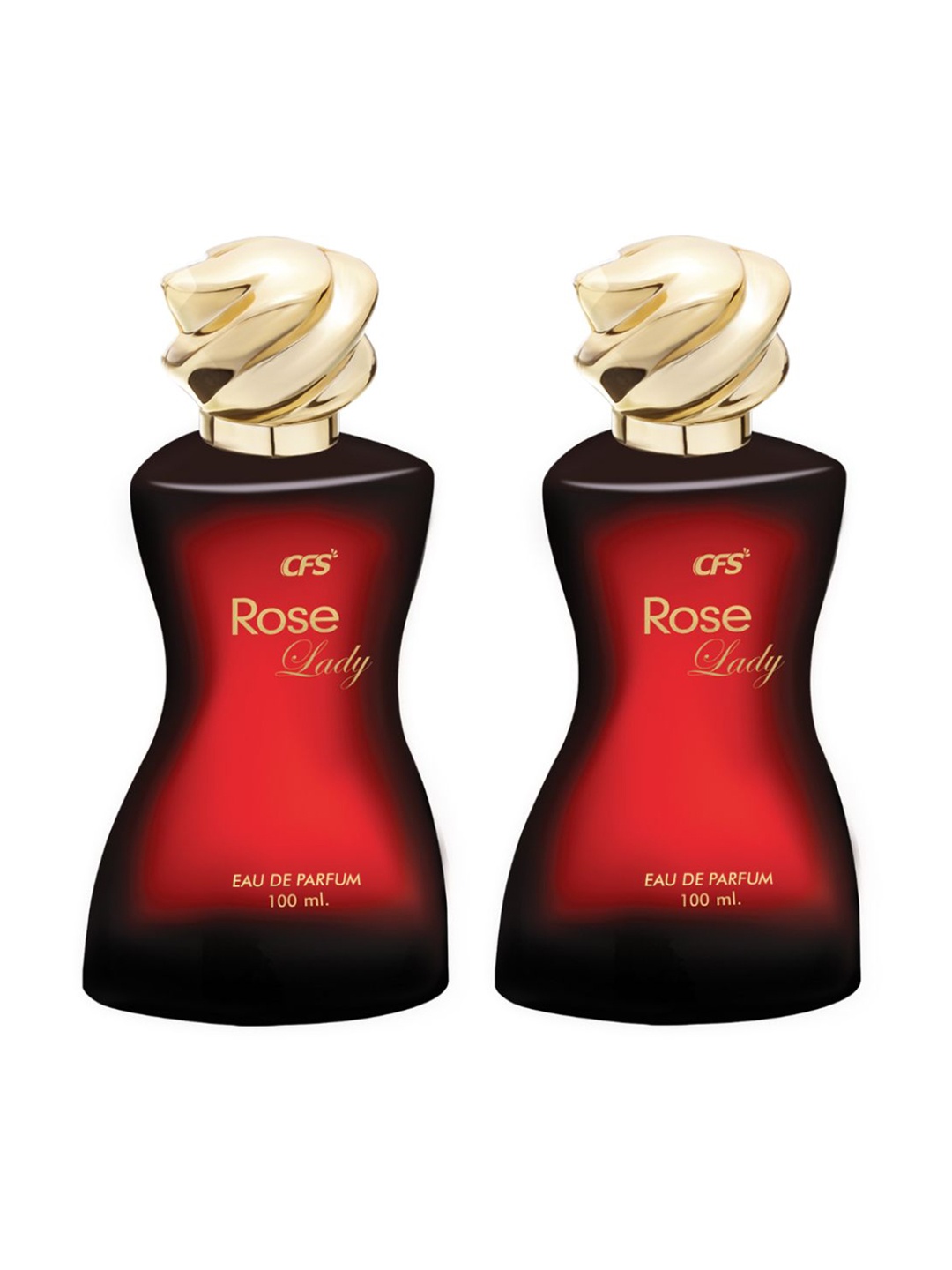 

CFS Rose Lady Set Of 2 Long Lasting Eau De Parfum - 100ml Each, Red