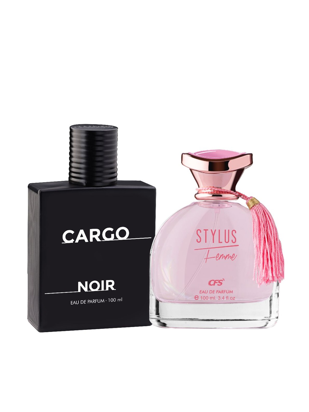 

CFS Cargo Noir & Stylus Set Of 2 Long Lasting Eau De Parfum - 100ml Each, Pink