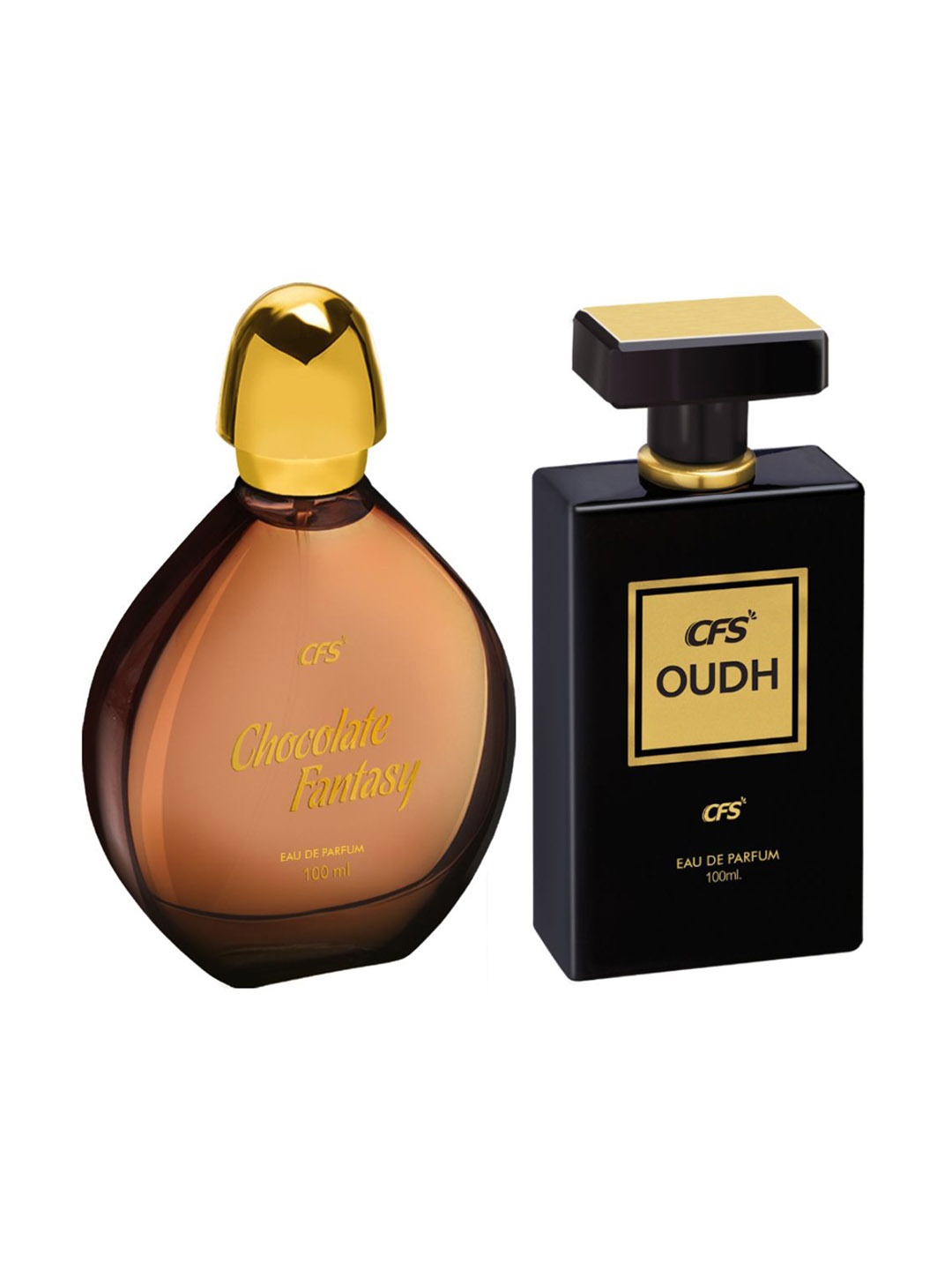 

CFS Chocolate Fantasy & Oudh Black Set Of 2 Long Lasting Eau De Parfum - 100ml Each, Brown