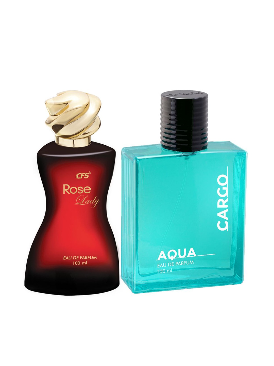 

CFS Rose Lady & Cargo Aqua Set Of 2 Long Lasting Eau De Parfum - 100ml Each, Red