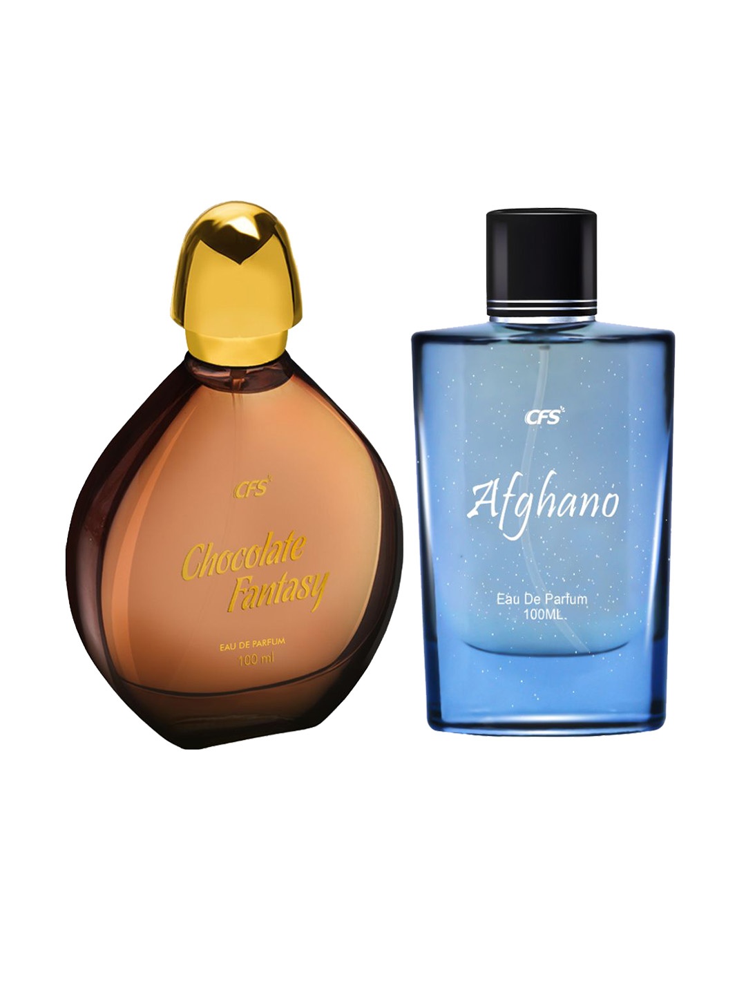 

CFS Chocolate Fantasy & Afghano Set Of 2 Long Lasting Eau De Parfum - 100ml Each, Brown