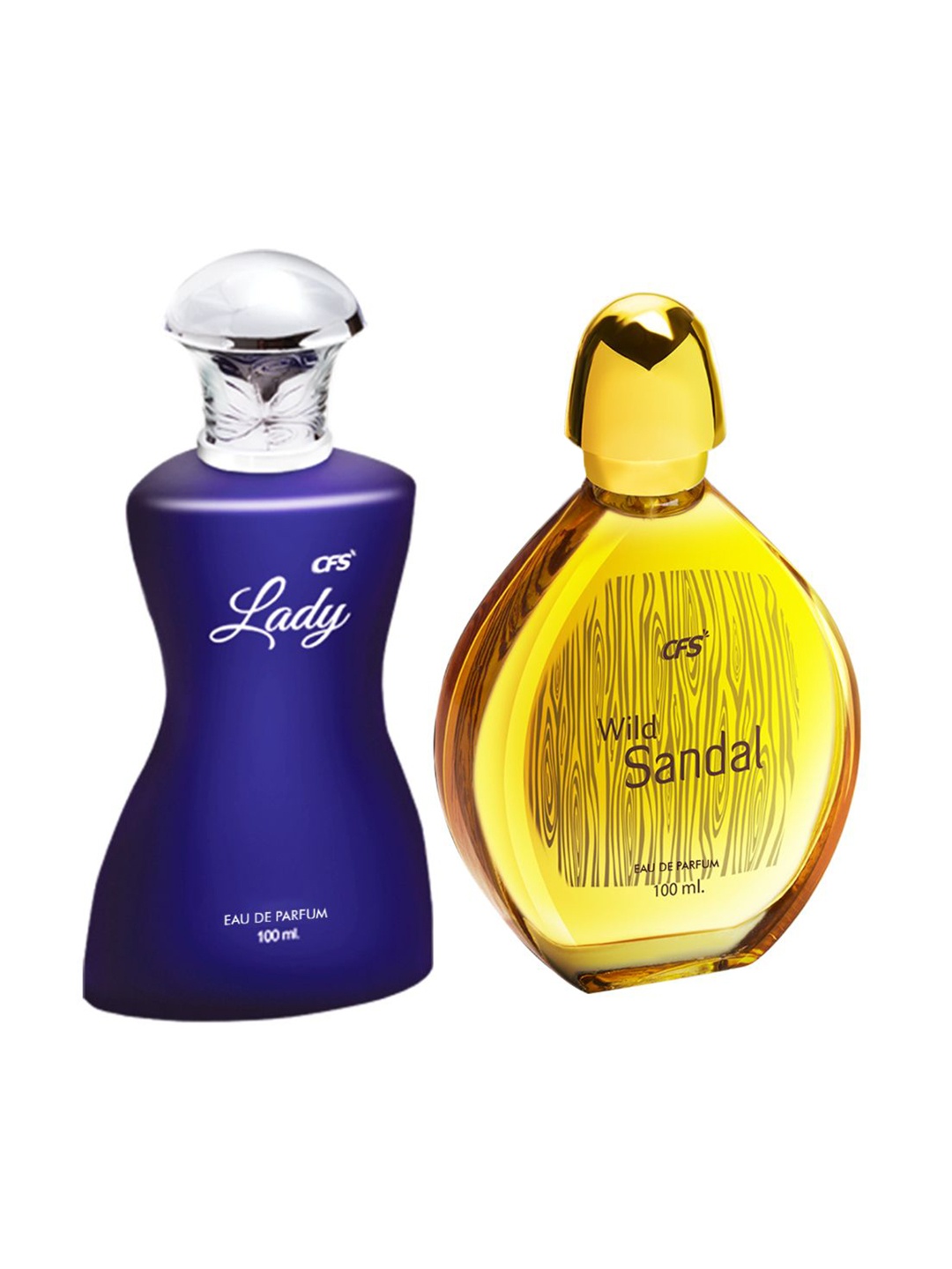 

CFS Set Of 2 Lady & Wild Sandal Long Lasting Eau De Parfum - 100ml Each, Blue