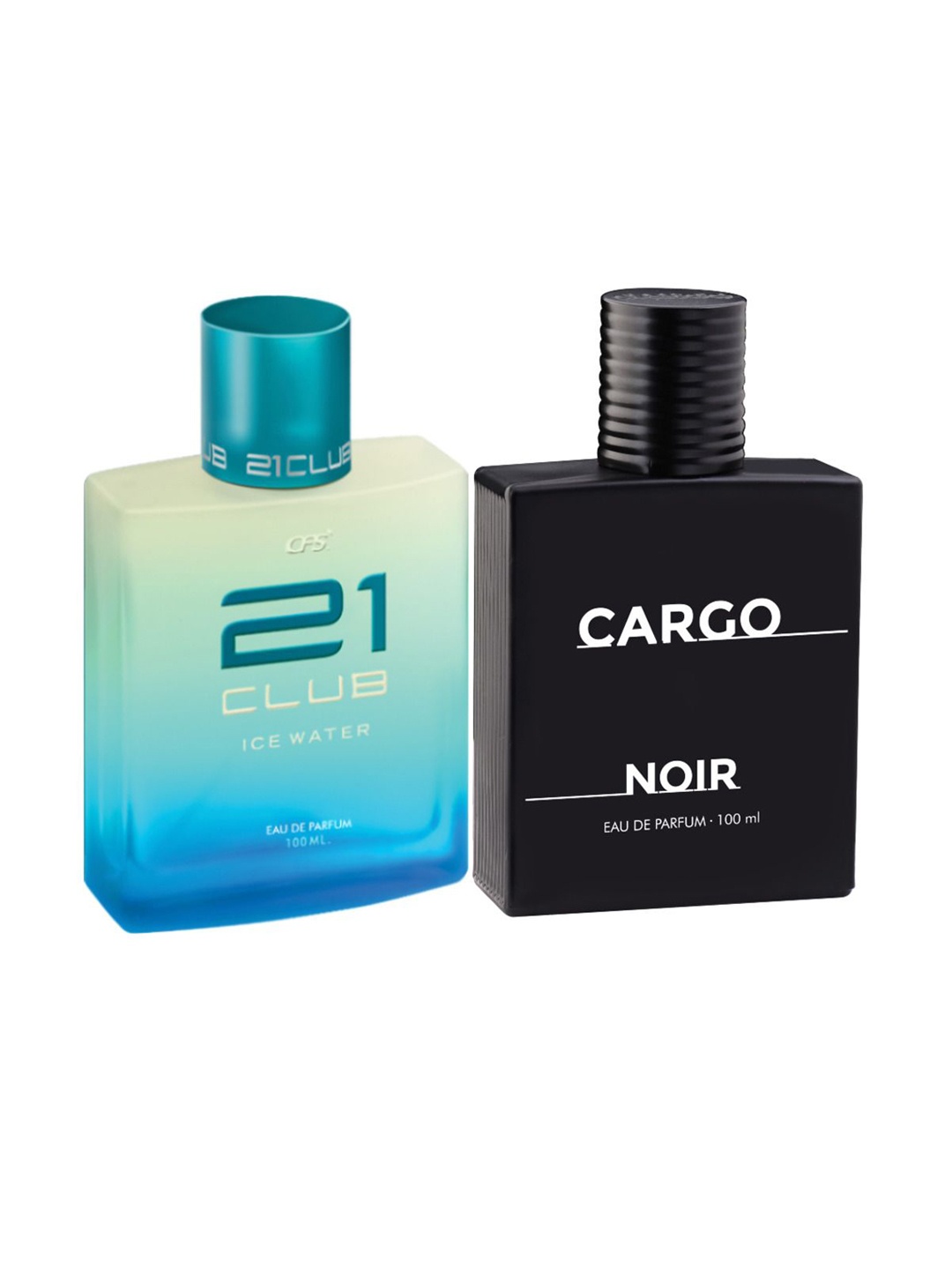 

CFS Ice Water & Cargo Noir Set Of 2 Long Lasting Eau De Parfum - 100ml Each, Blue