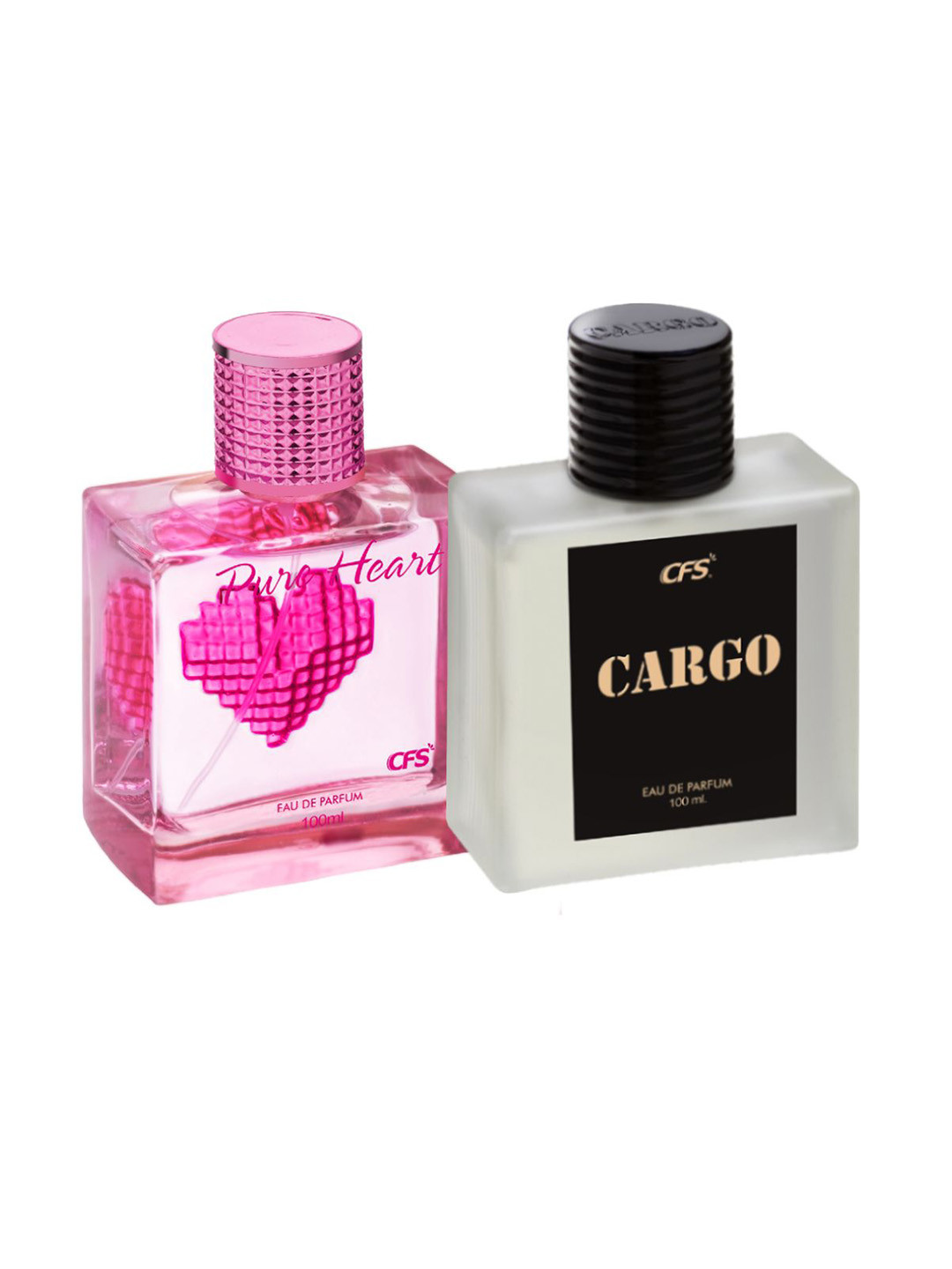 

CFS Set of Pure Heart Pink & Cargo Black Long Lasting Eau De Parfum - 100 ml each