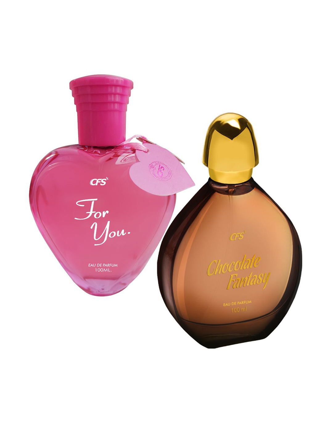 

CFS Chocolate Fantasy & For You Set Of 2 Long Lasting Eau De Parfum - 100ml Each, Brown