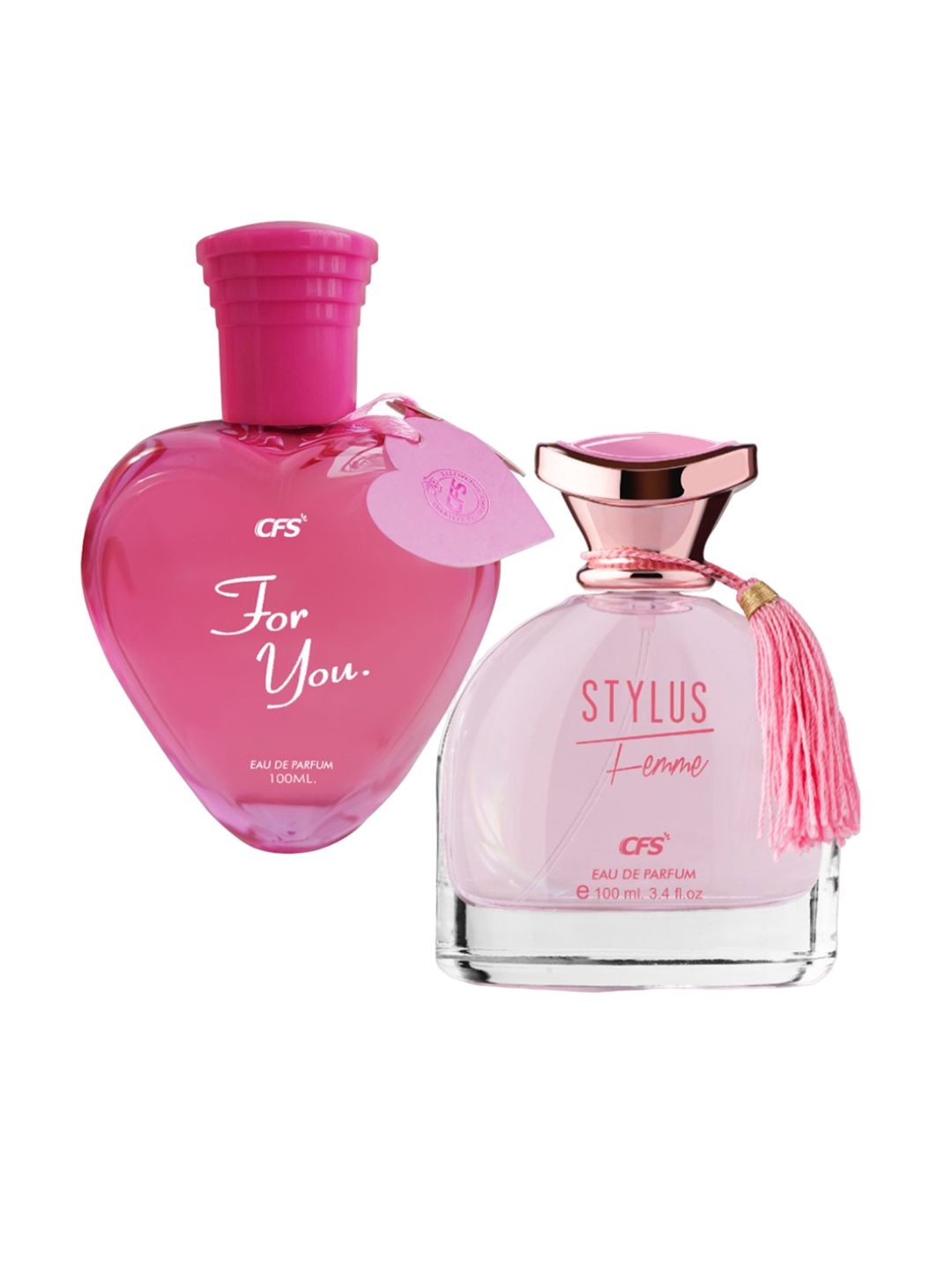 

CFS For You & Stylus Set Of 2 Long Lasting Eau De Parfum - 100ml Each, Pink