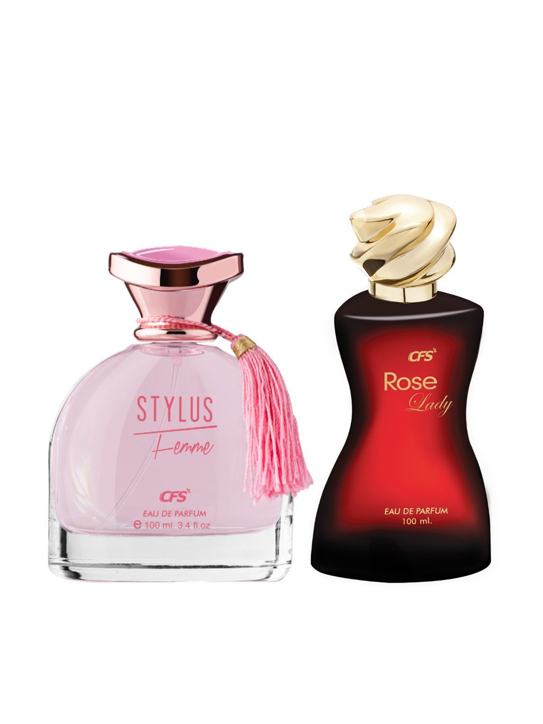 

CFS Set Of 2 Rose Lady & Stylus Long Lasting Eau De Parfum - 100ml Each, Pink
