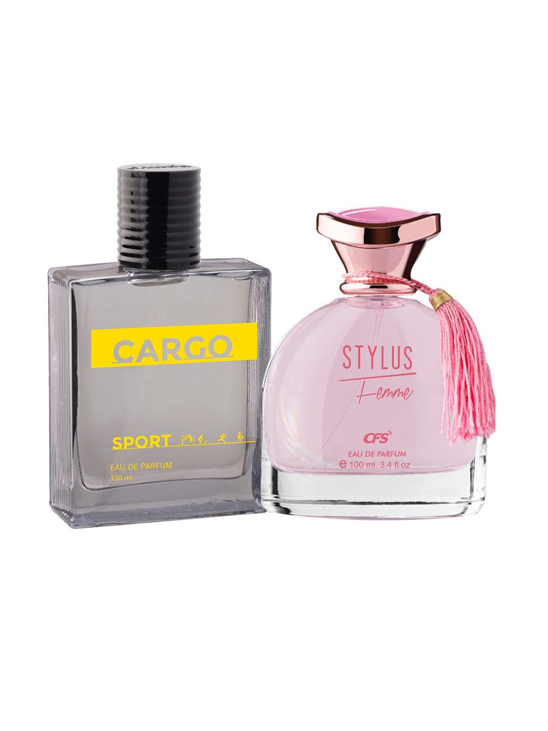 

CFS Cargo Sport & Stylus Set Of 2 Long Lasting Eau De Parfum - 100ml Each, Pink