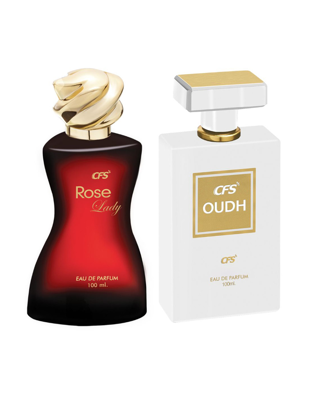 

CFS Set Of Rose Lady & Oudh White Long Lasting Eau De Parfum - 100ml Each, Red