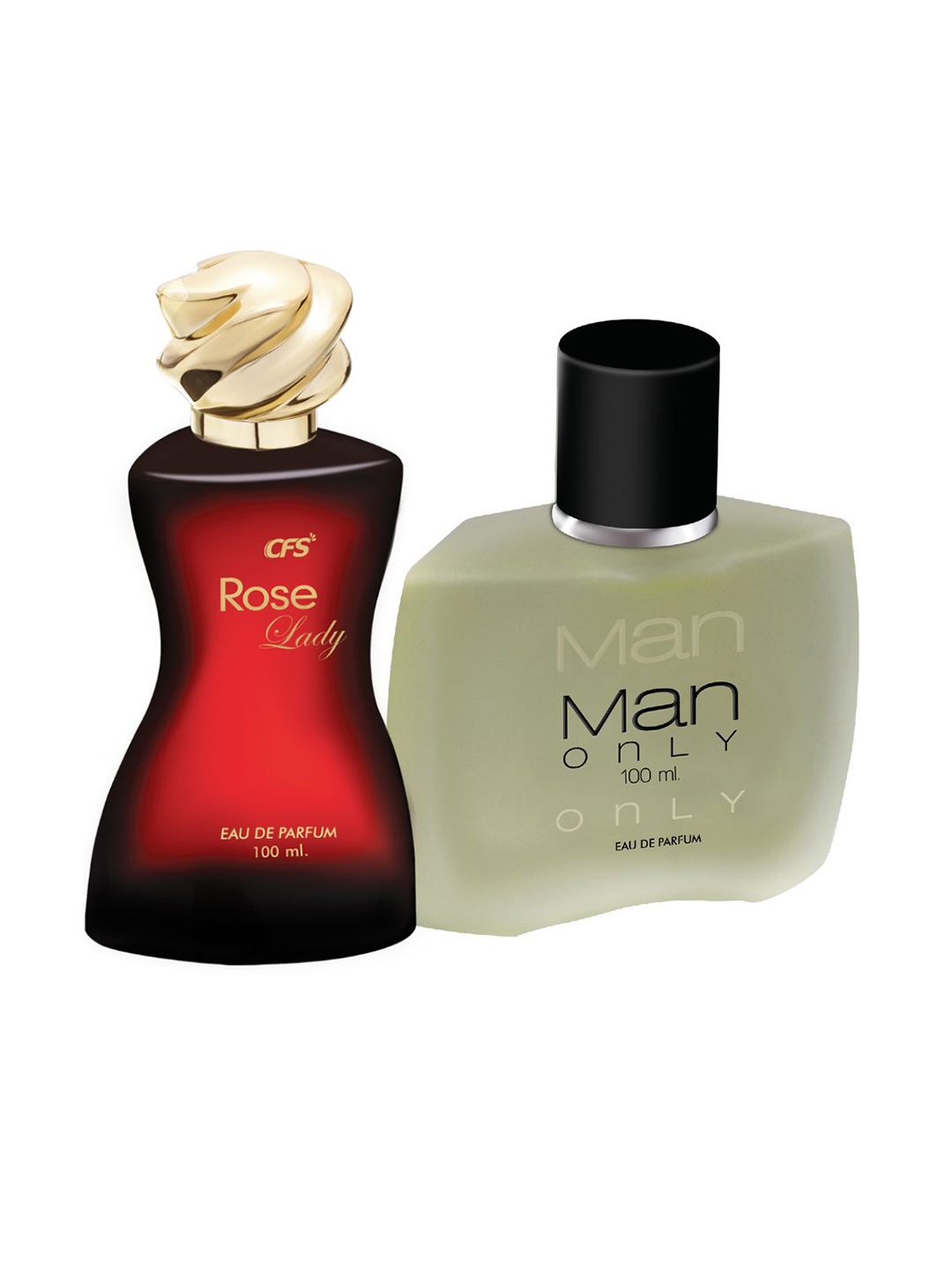 

CFS Rose Lady & Man Only Set Of 2 Long Lasting Eau De Parfum - 100ml Each, Red