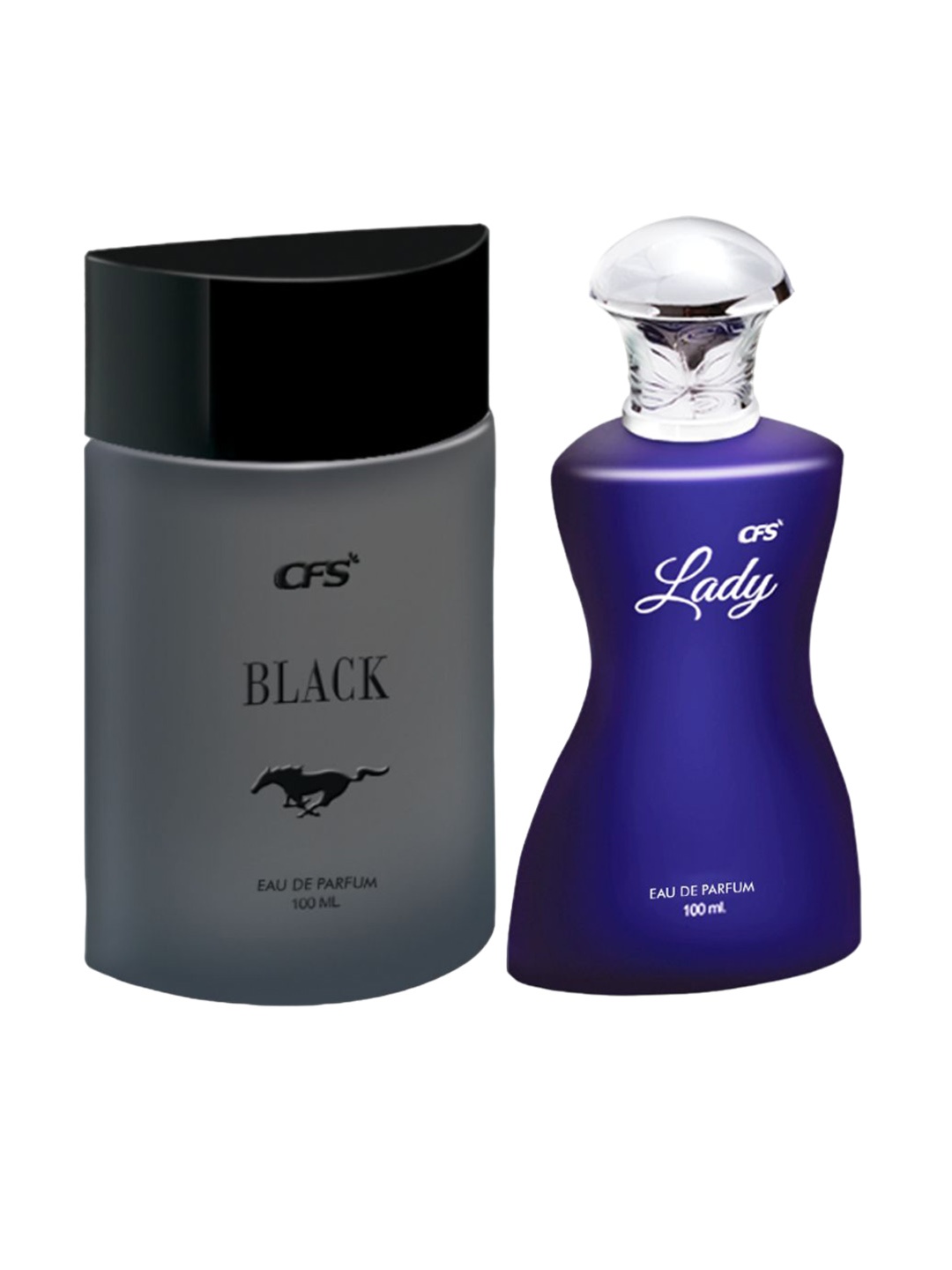 

CFS Set of Black & Lady Blue Long Lasting Eau De Parfum - 100 ml each