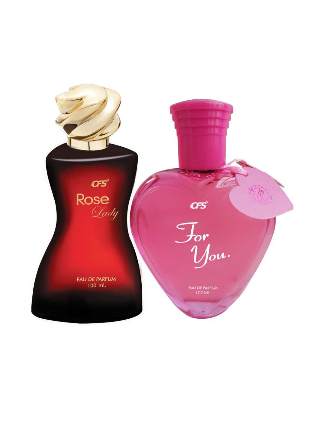 

CFS Set of Rose Lady & For You Long Lasting Eau De Parfum - 100 ml each, Red
