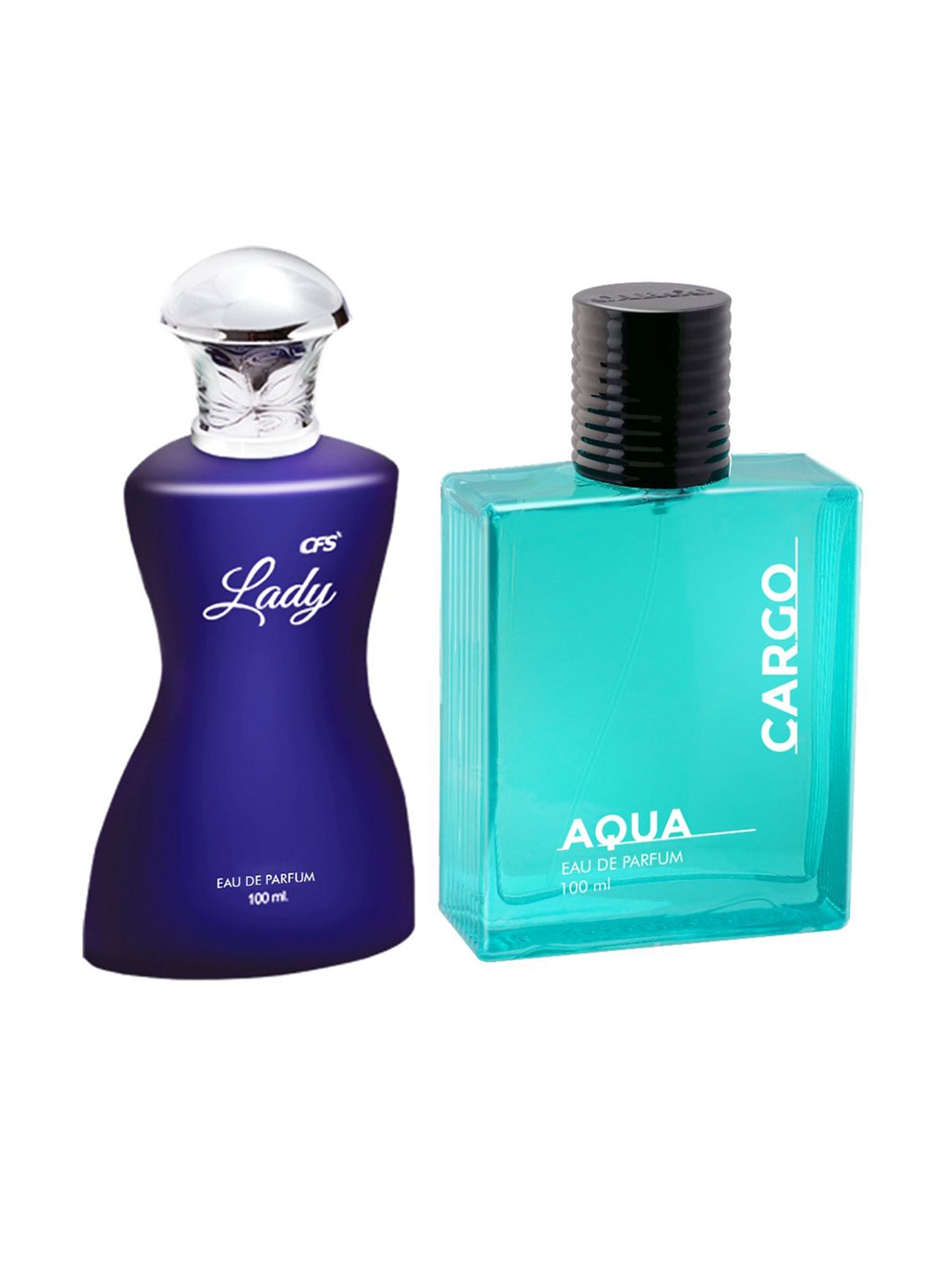 

CFS Set Of 2 Cargo Aqua Eau De Perfume & Lady Long lasting Perfume - 100ml Each, Blue