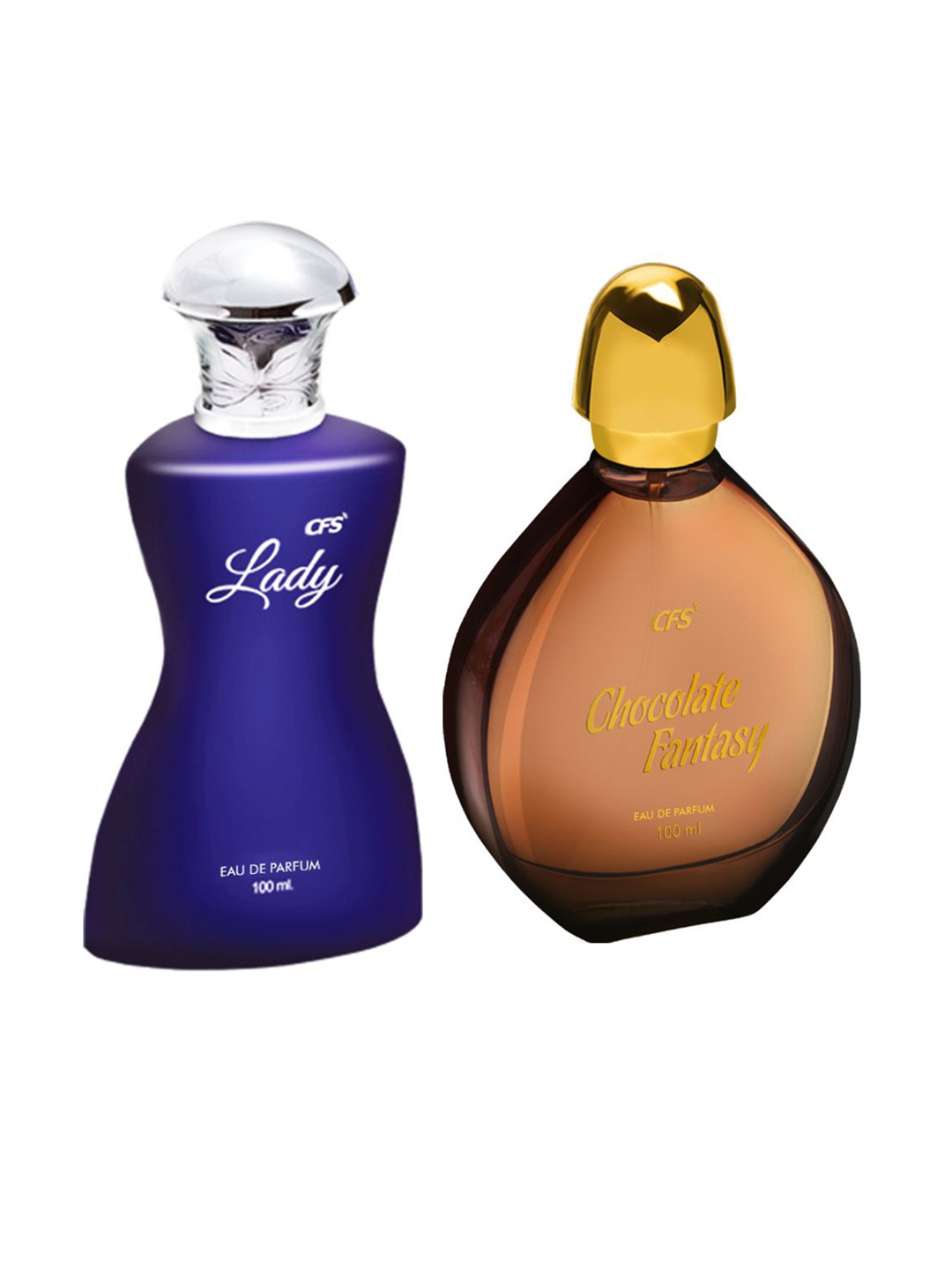 

CFS Set Of 2 Chocolate Fantasy & Lady Eau De Parfum - 100ml Each, Blue