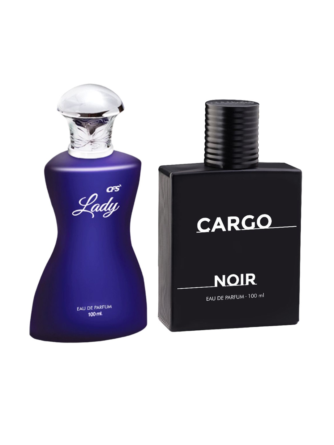 

CFS Set Of 2 Cargo Noir Eau De Perfume & Lady Long Lasting Perfume - 100ml Each, Blue