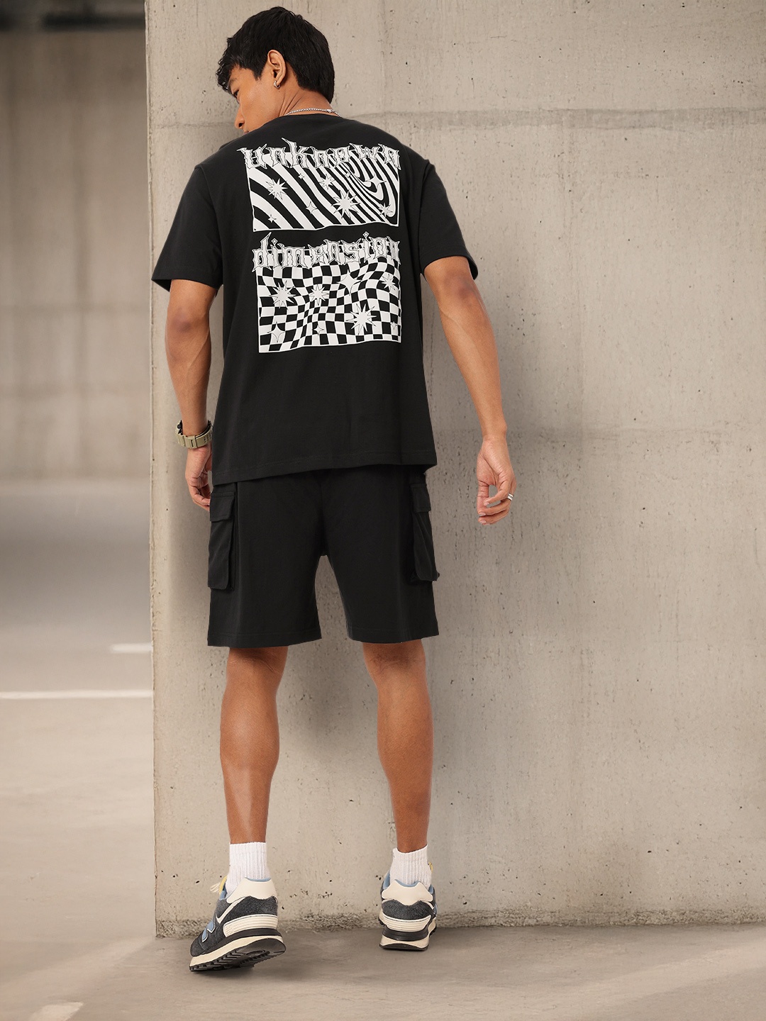 

Kook N Keech Street Savvy Relaxed Printed T-shirt With Shorts Co-Ords, Black