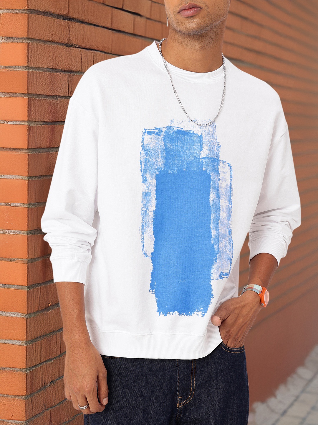

Kook N Keech Street Cool Vibes Printed Relaxed Fit Sweatshirts, White