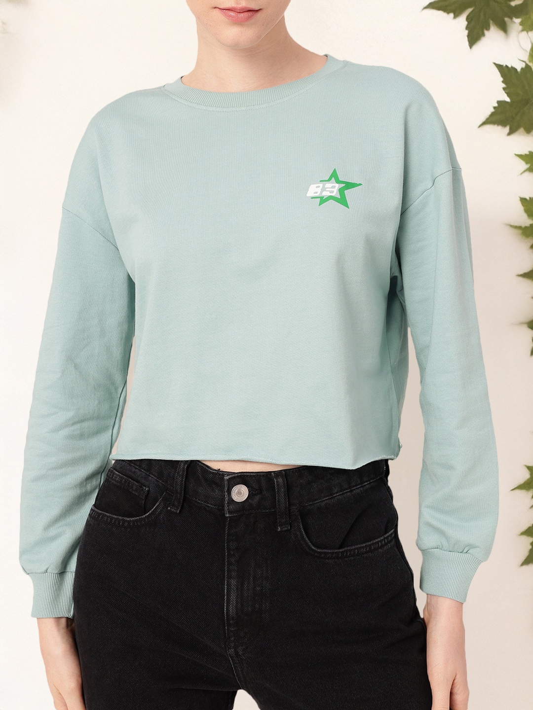 

DressBerry Street Chic Cotton Terry Relaxed Fit Sweatshirt, Blue