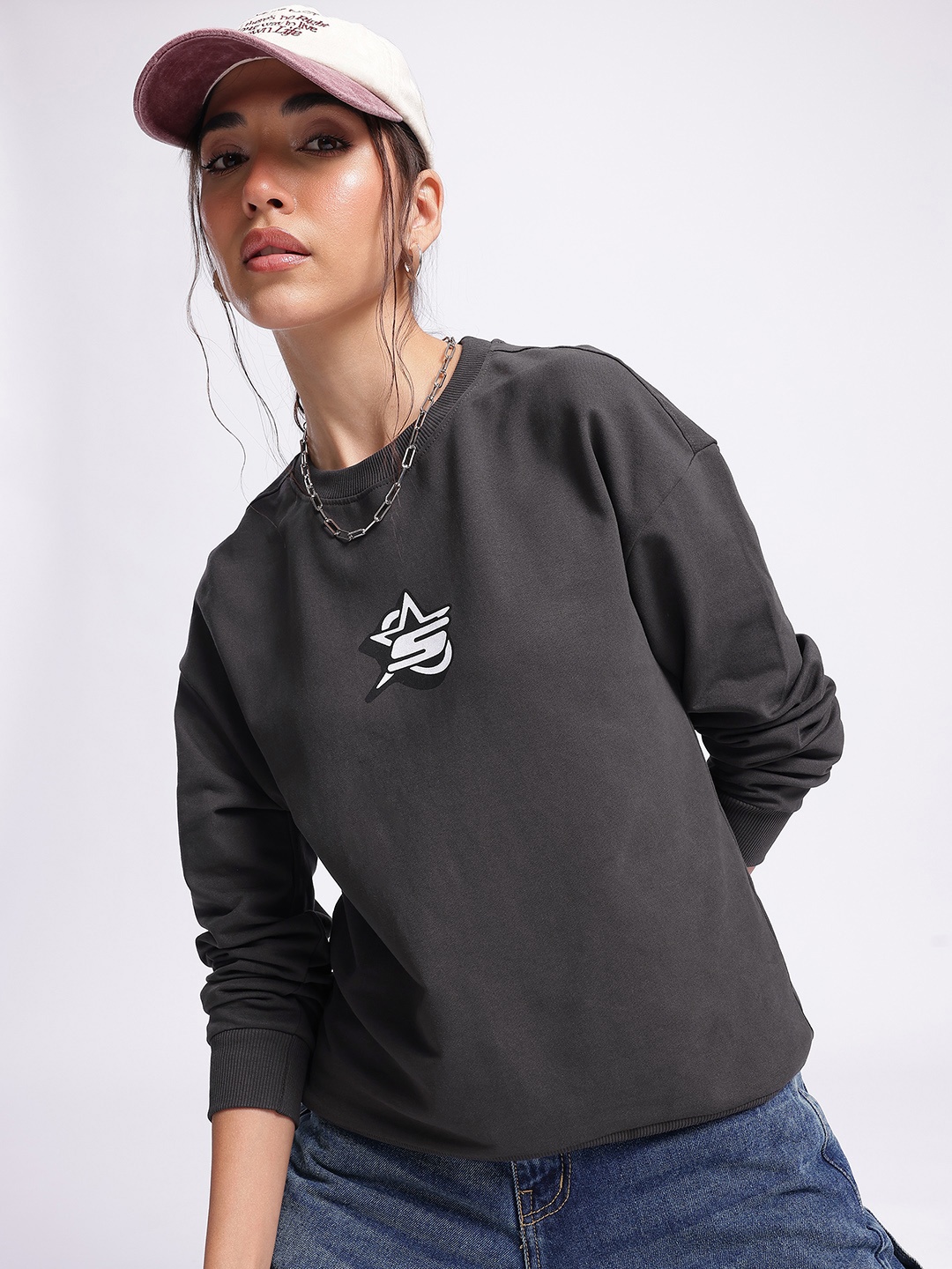 

DressBerry Cozy Core Relaxed sweatshirt, Charcoal