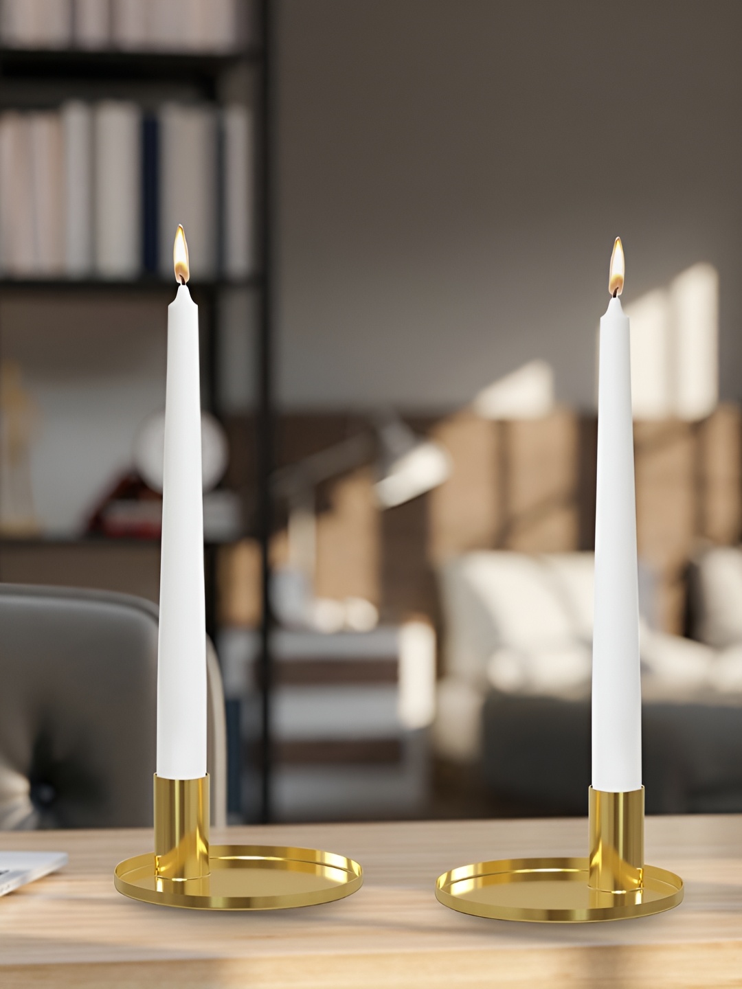 

Metalsmith Gold-Toned 2 Pieces Candle Holder