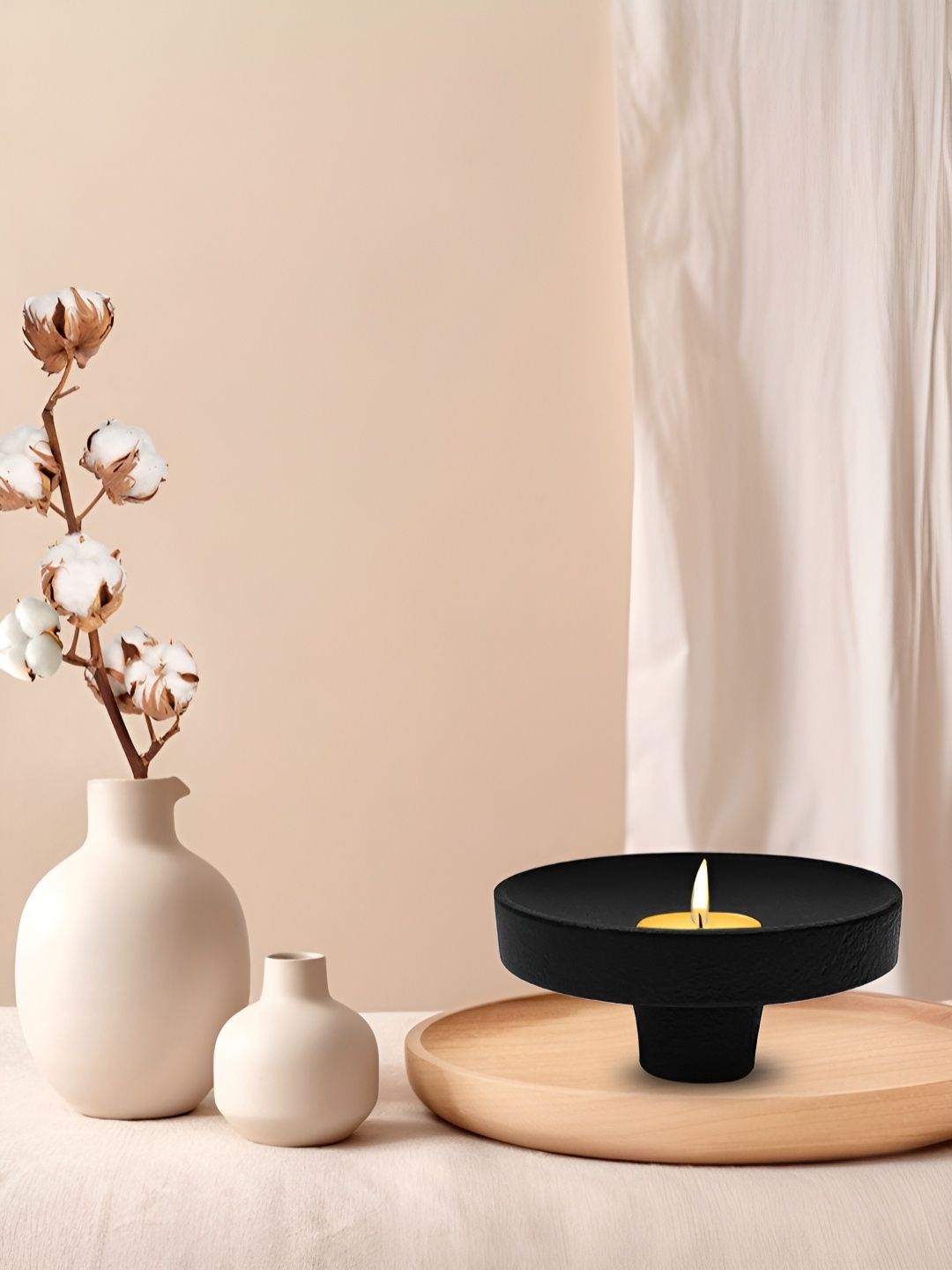

Metalsmith Black Aluminium Candle Holder