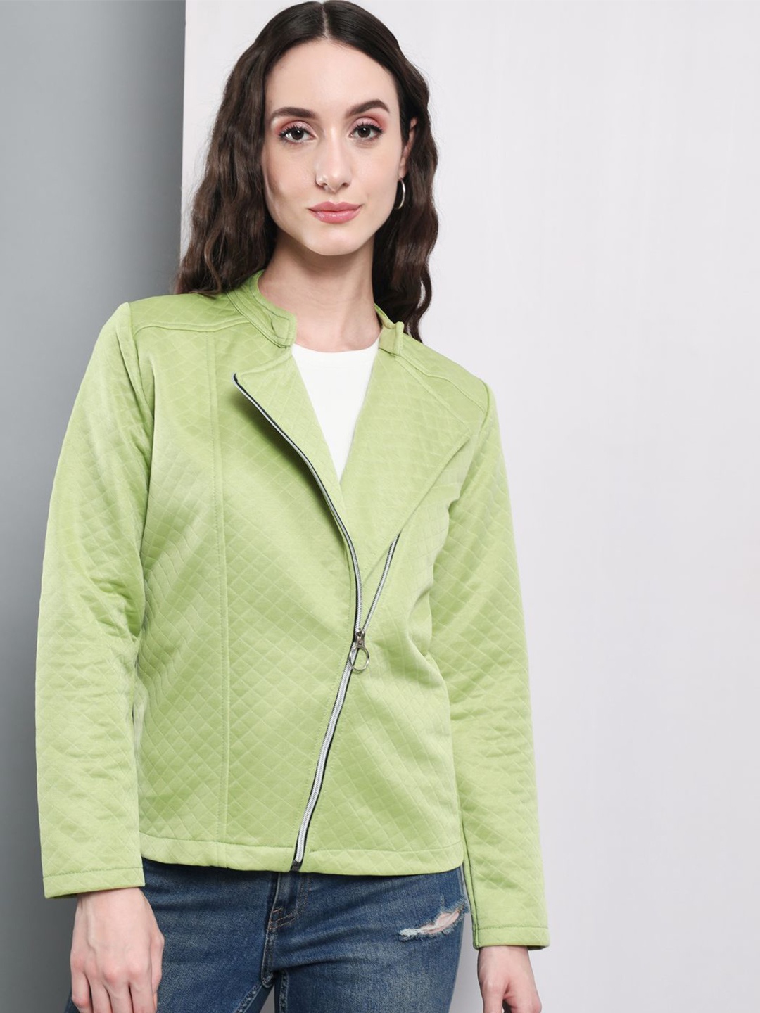 

TANDUL Women Self Design Lightweight Knitted Jacket, Green