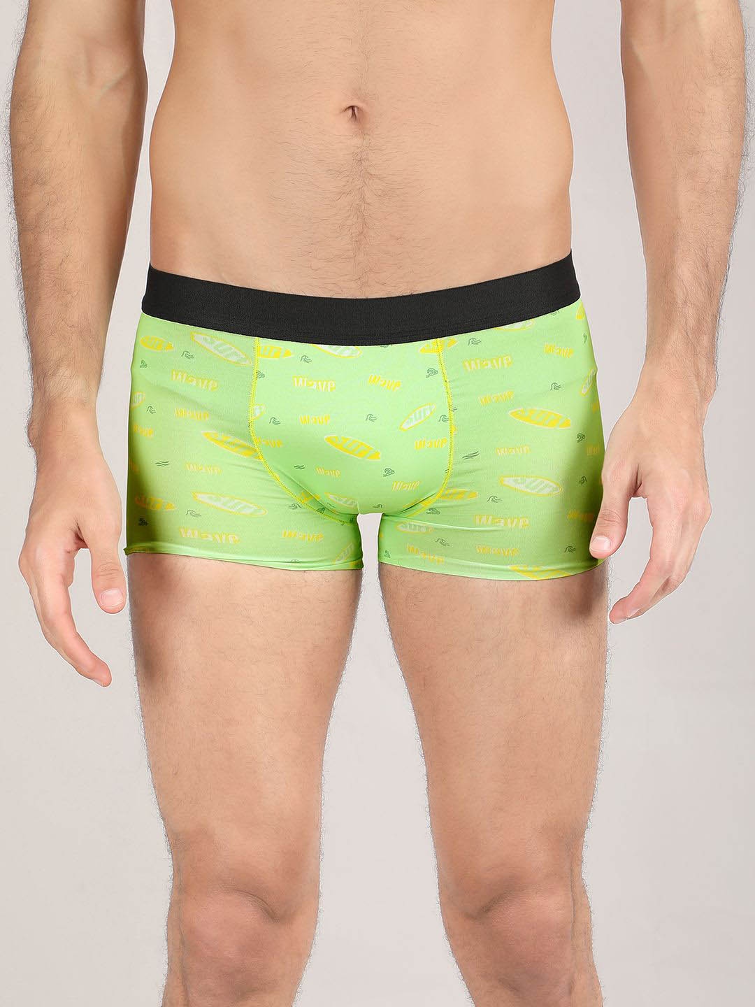 

FiveFlag Men Printed Mid Rise Trunks-MENS_TRUNK_1015_S_J1, Green