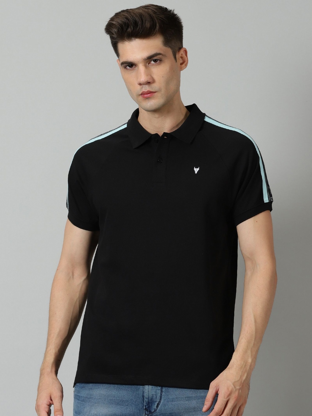 

BLACK BUCK Men Solid Polo Collar Cotton Tshirt