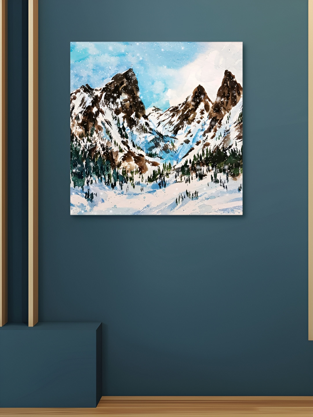 

HOOMDECO Blue & Brown Canvas Wall Art