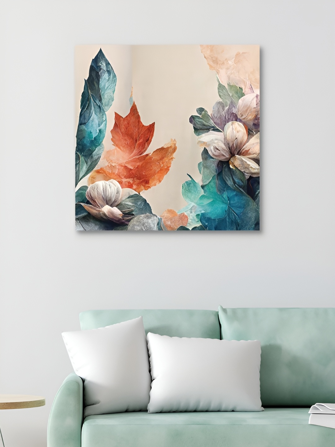 

HOOMDECO Cream & Green Canvas Floral and Botanical Wall Art