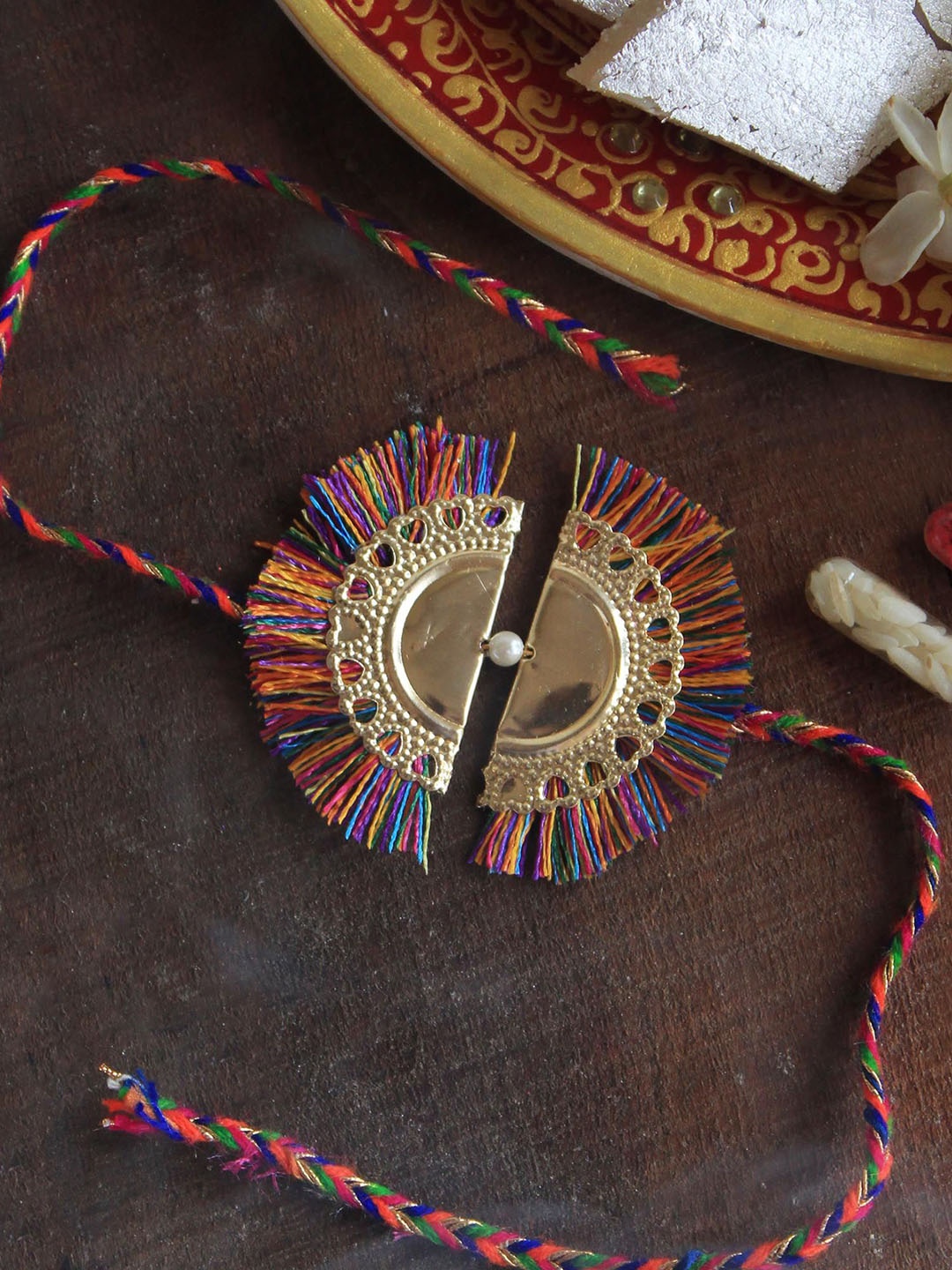 

BeAbhika Wraparound Rakhi, Gold